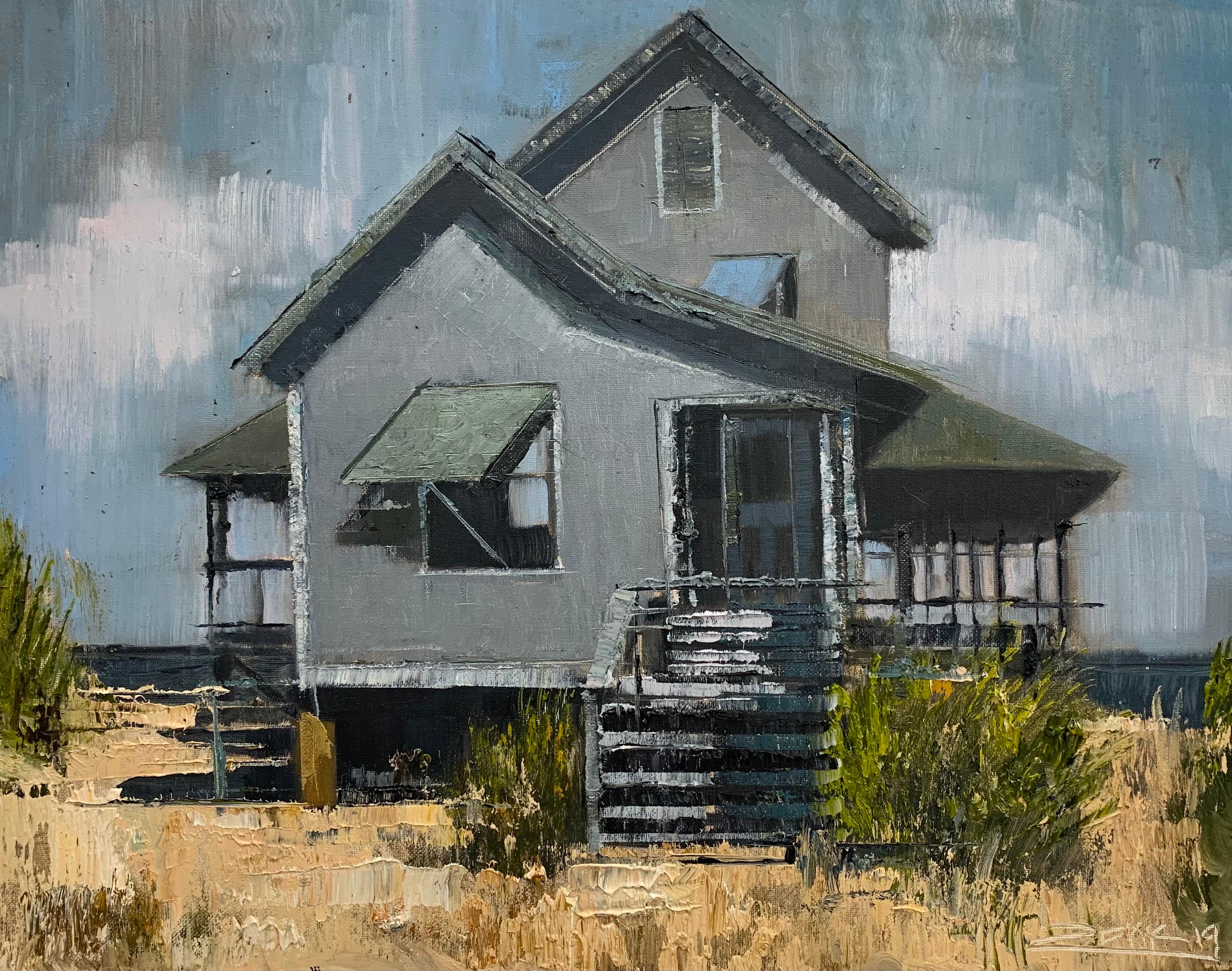 Beach House, Oil Painting