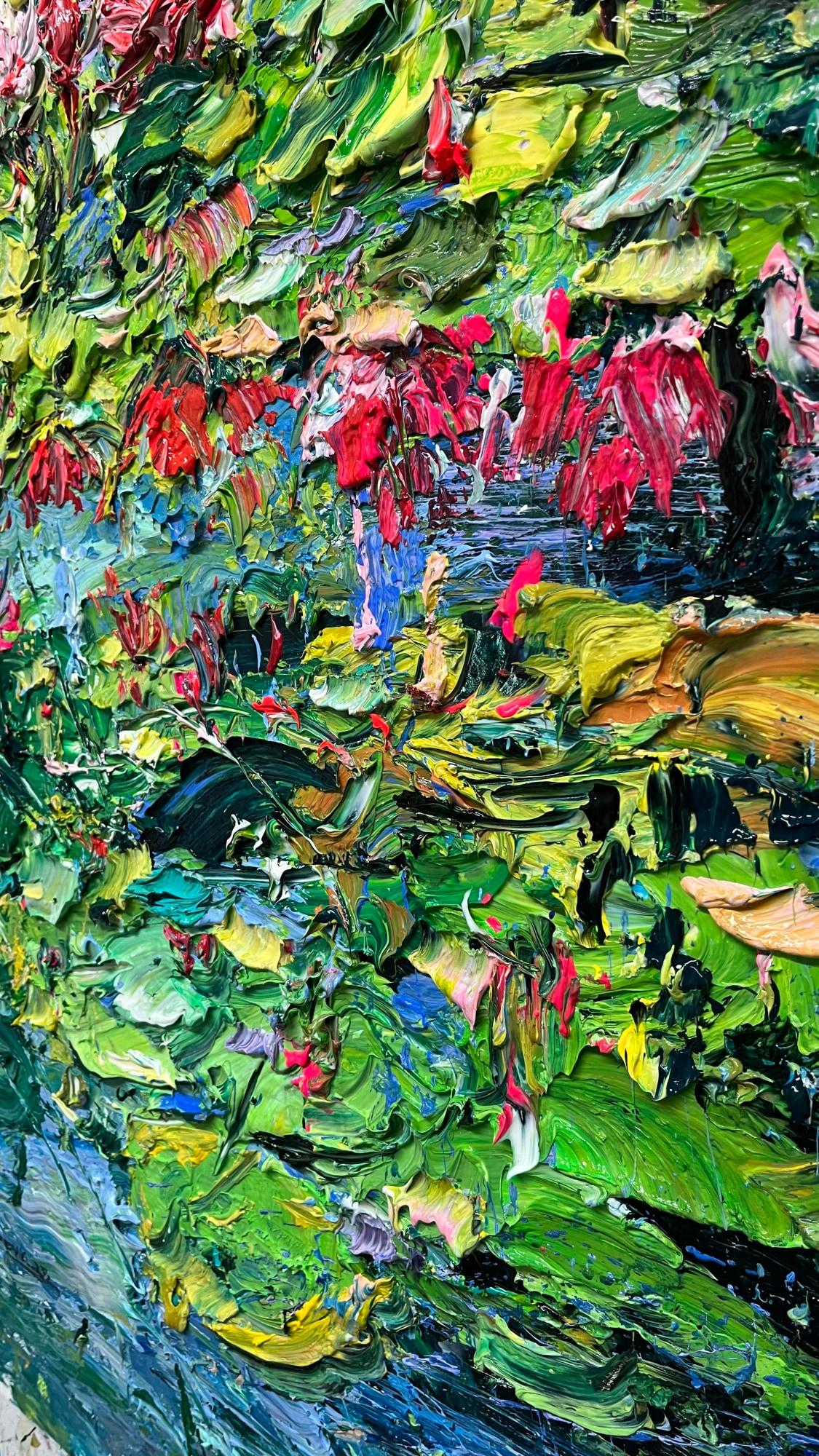 Blooming Pond - Painting by Eric Alfaro