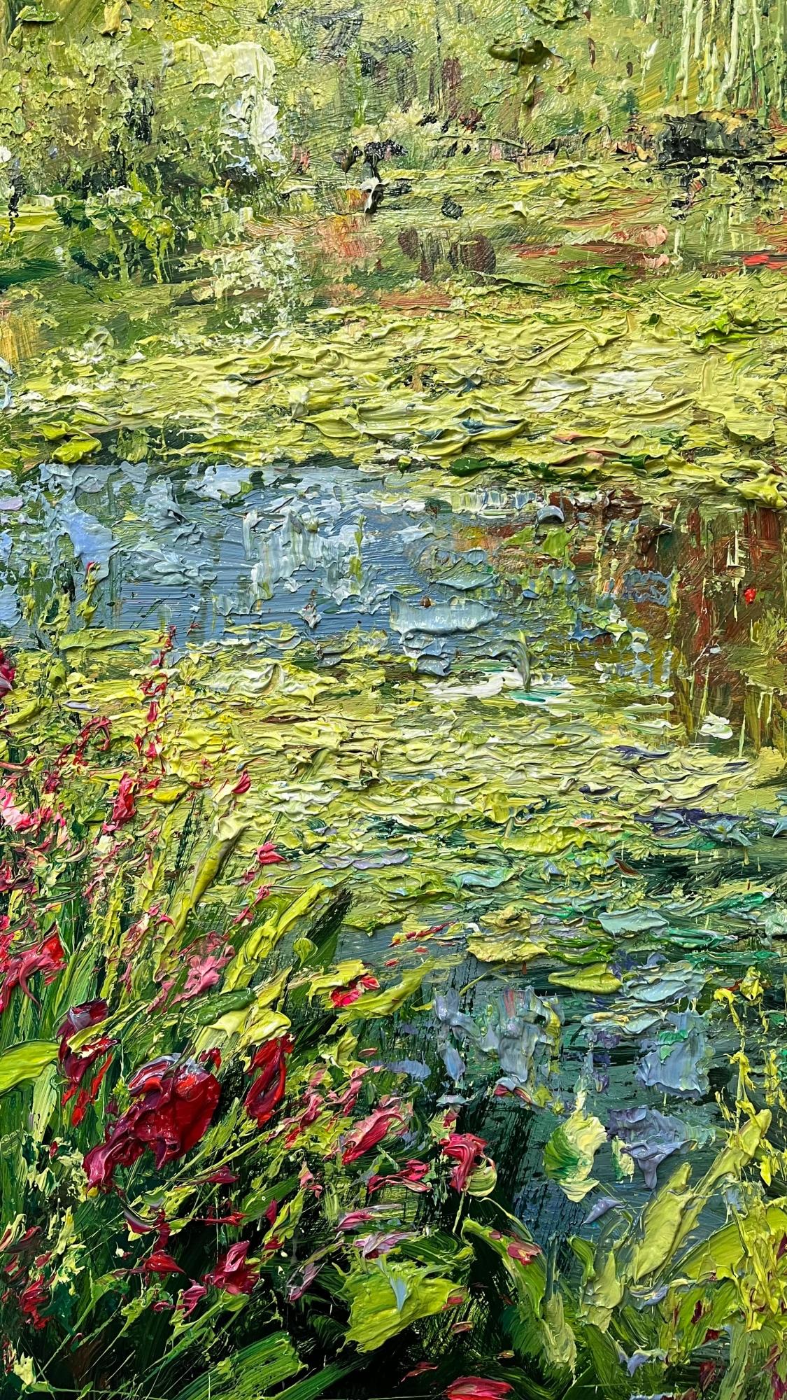 Lago con papaveri - Painting Postmoderno di Eric Alfaro