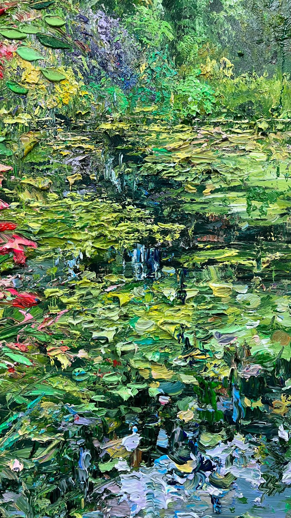 Pond With Growing Flowers - Post-Modern Painting by Eric Alfaro