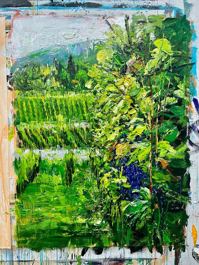 Vineyard - Post-Modern Painting by Eric Alfaro