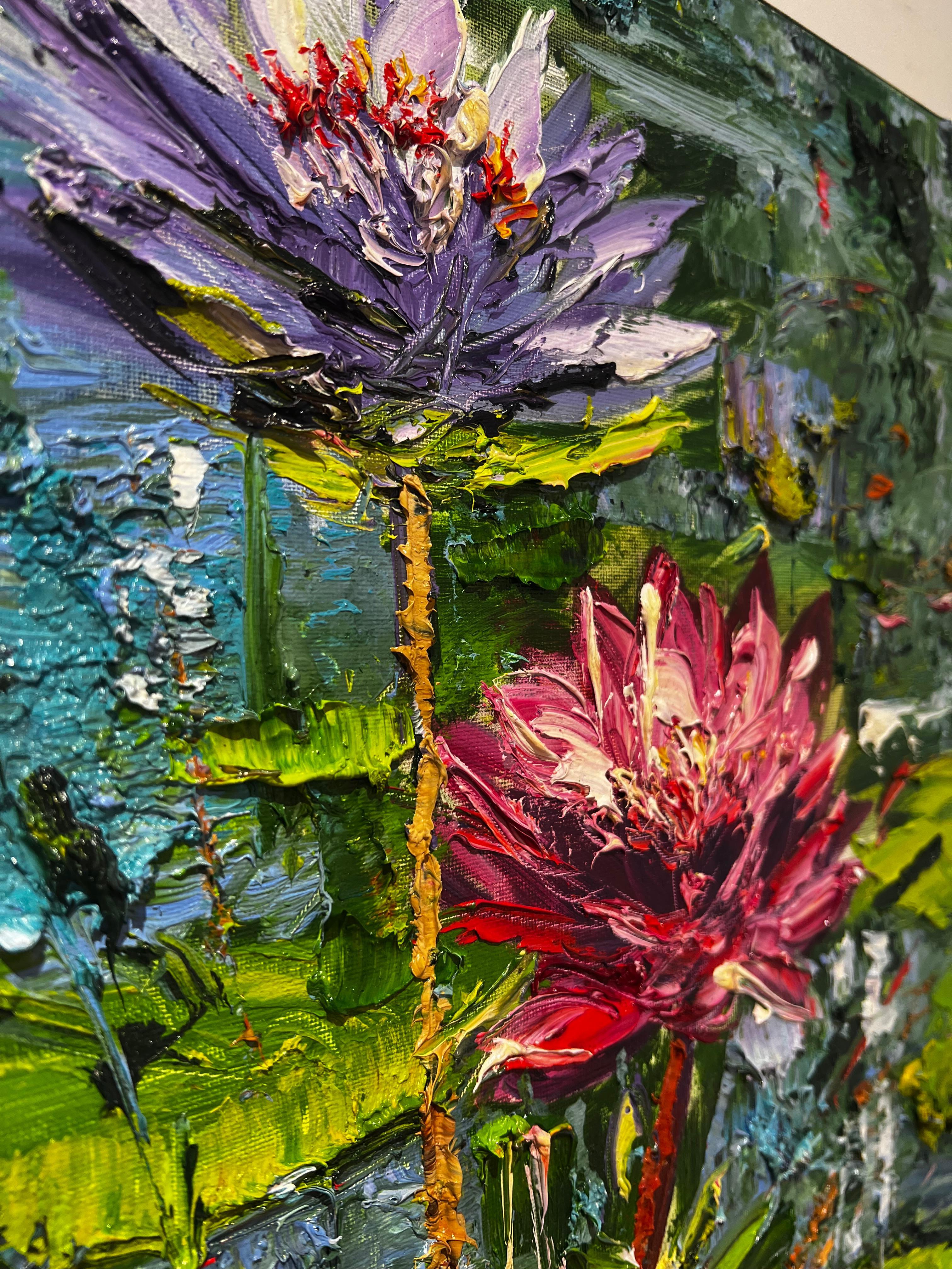 Un cuadro original y único del artista contemporáneo Eric Alfaro.
Expuesto en nuestra galería parisina.
El cuadro está firmado por el artista y va acompañado de su certificado de autenticidad.