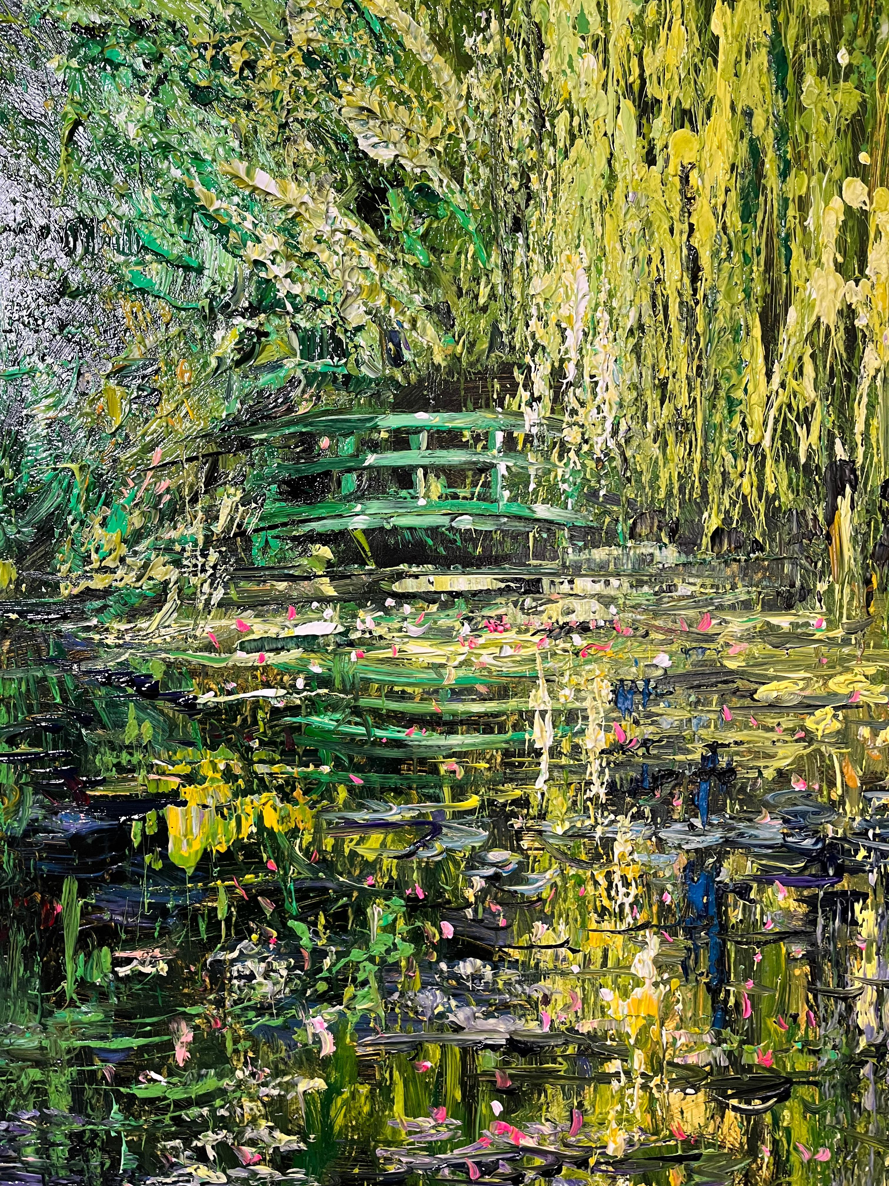 Willows In The Lake - Painting by Eric Alfaro