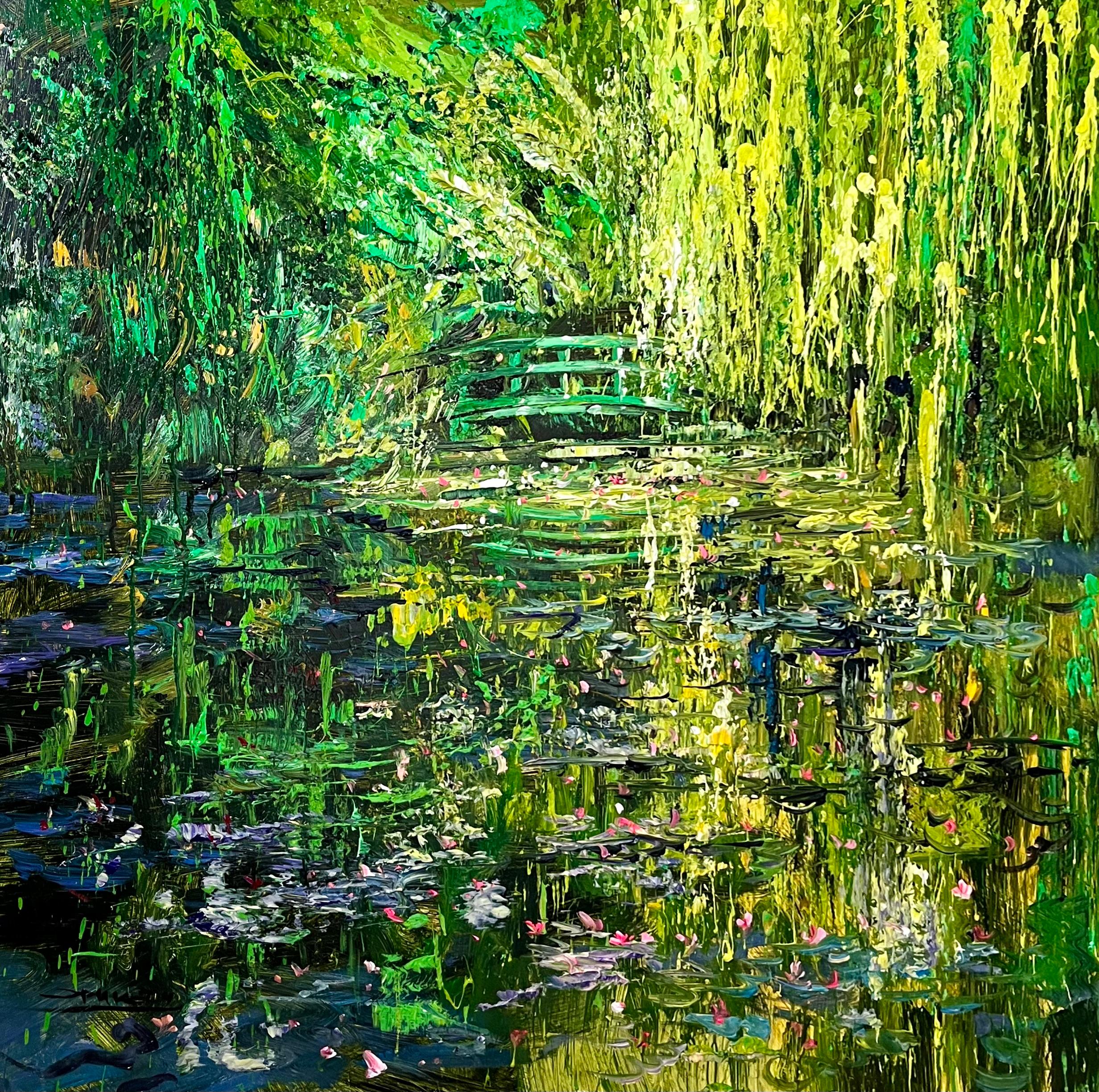 Eric Alfaro Landscape Painting - Willows In The Lake