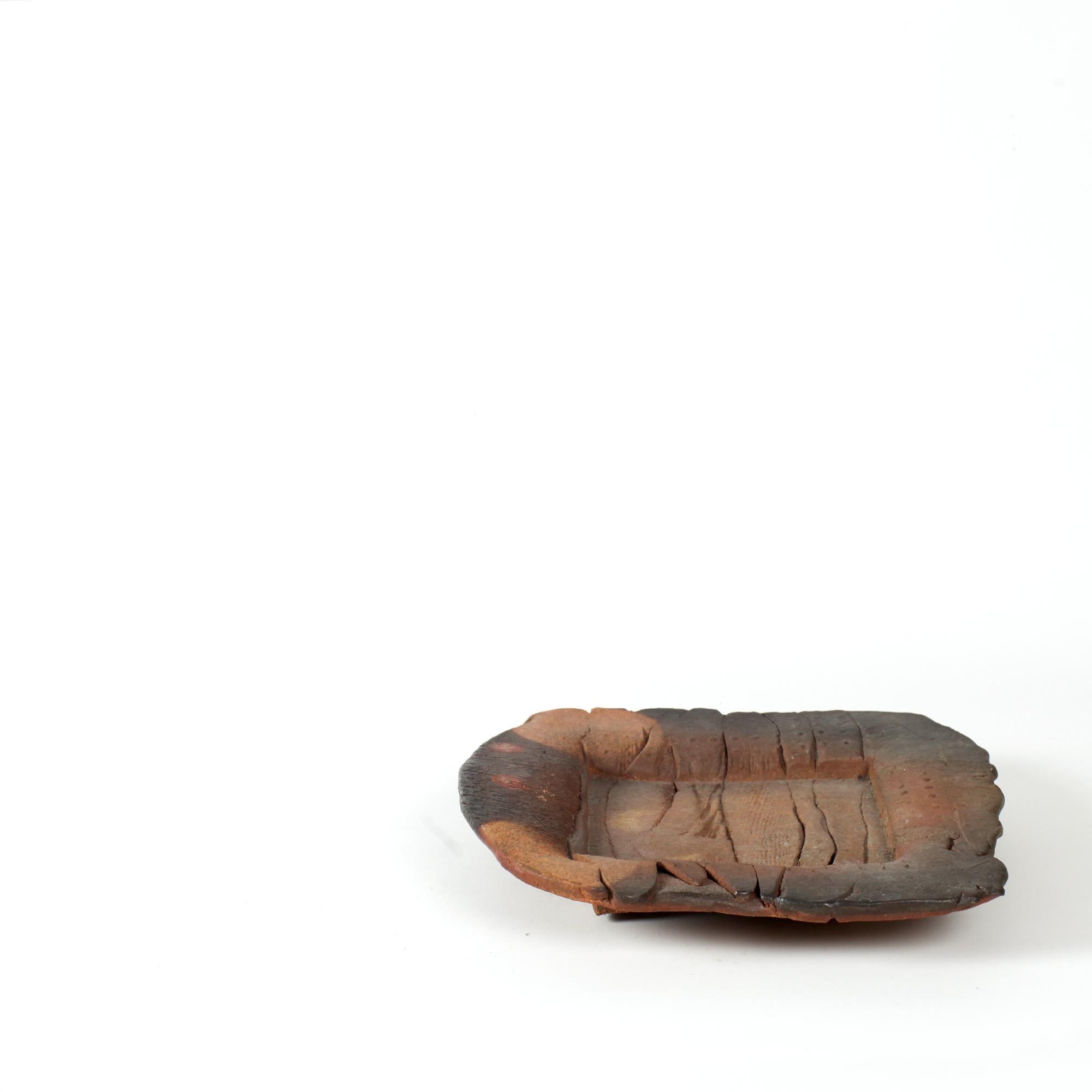 Eric Astoul Plato o Vide Poche de Cerámica de Gres Brutalista La Borne Francia Moderno en venta