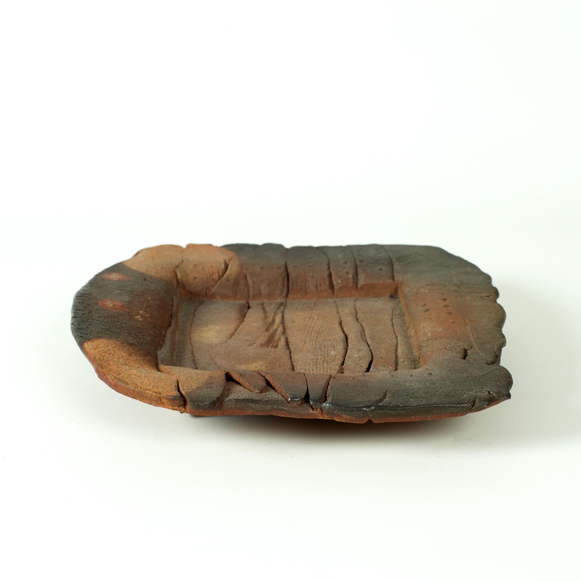 Eric Astoul Plato o Vide Poche de Cerámica de Gres Brutalista La Borne Francia Cerámico en venta