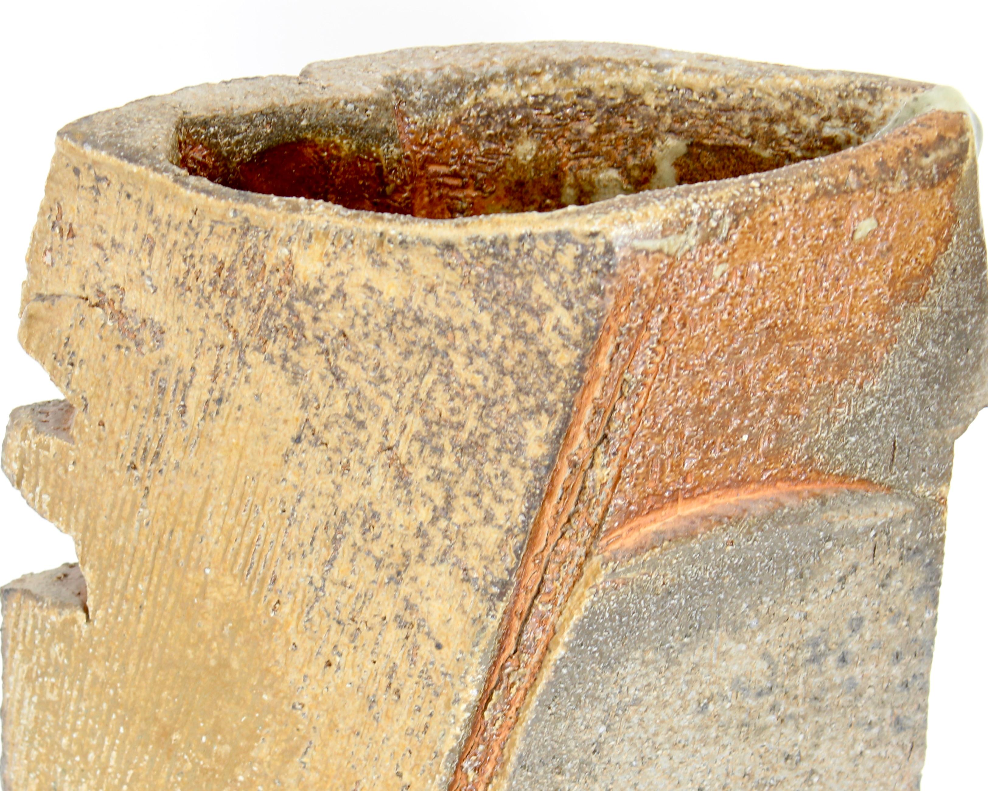 Eric Astoul Franc Keramik Holz gebrannt Vase La Borne Frankreich im Angebot 3