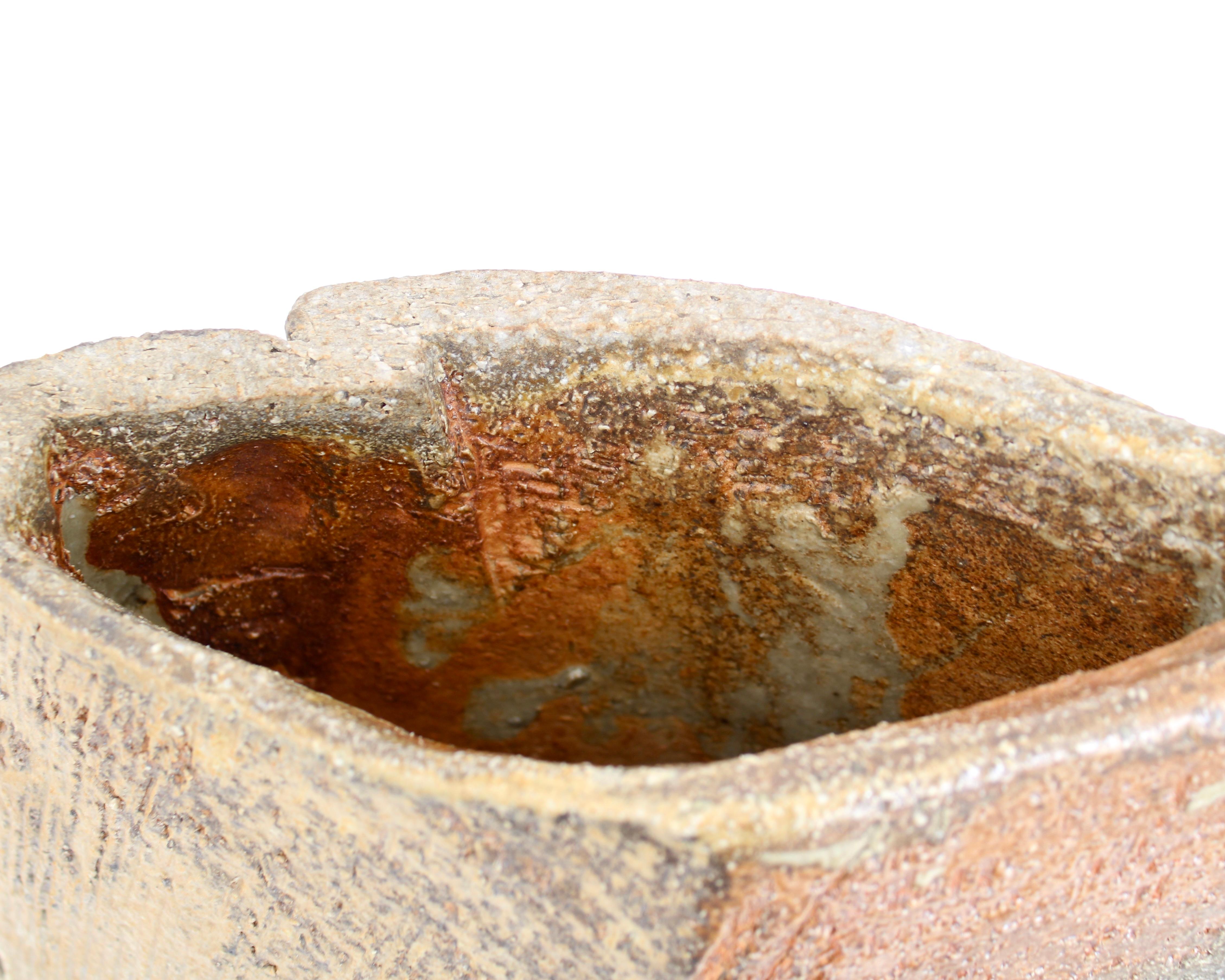 Eric Astoul Franc Keramik Holz gebrannt Vase La Borne Frankreich im Angebot 4