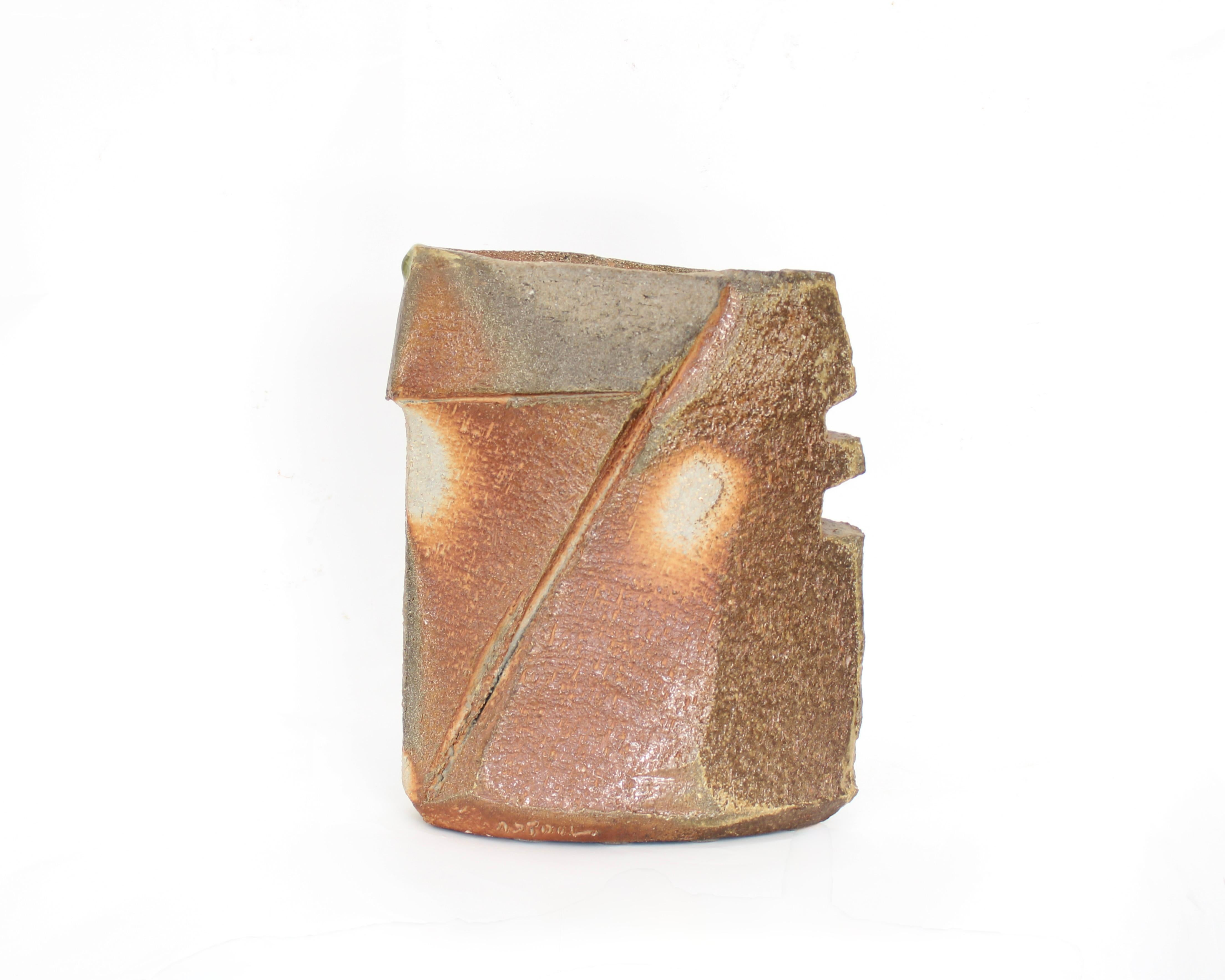 Eric Astoul Franc Keramik Holz gebrannt Vase La Borne Frankreich (Moderne der Mitte des Jahrhunderts) im Angebot