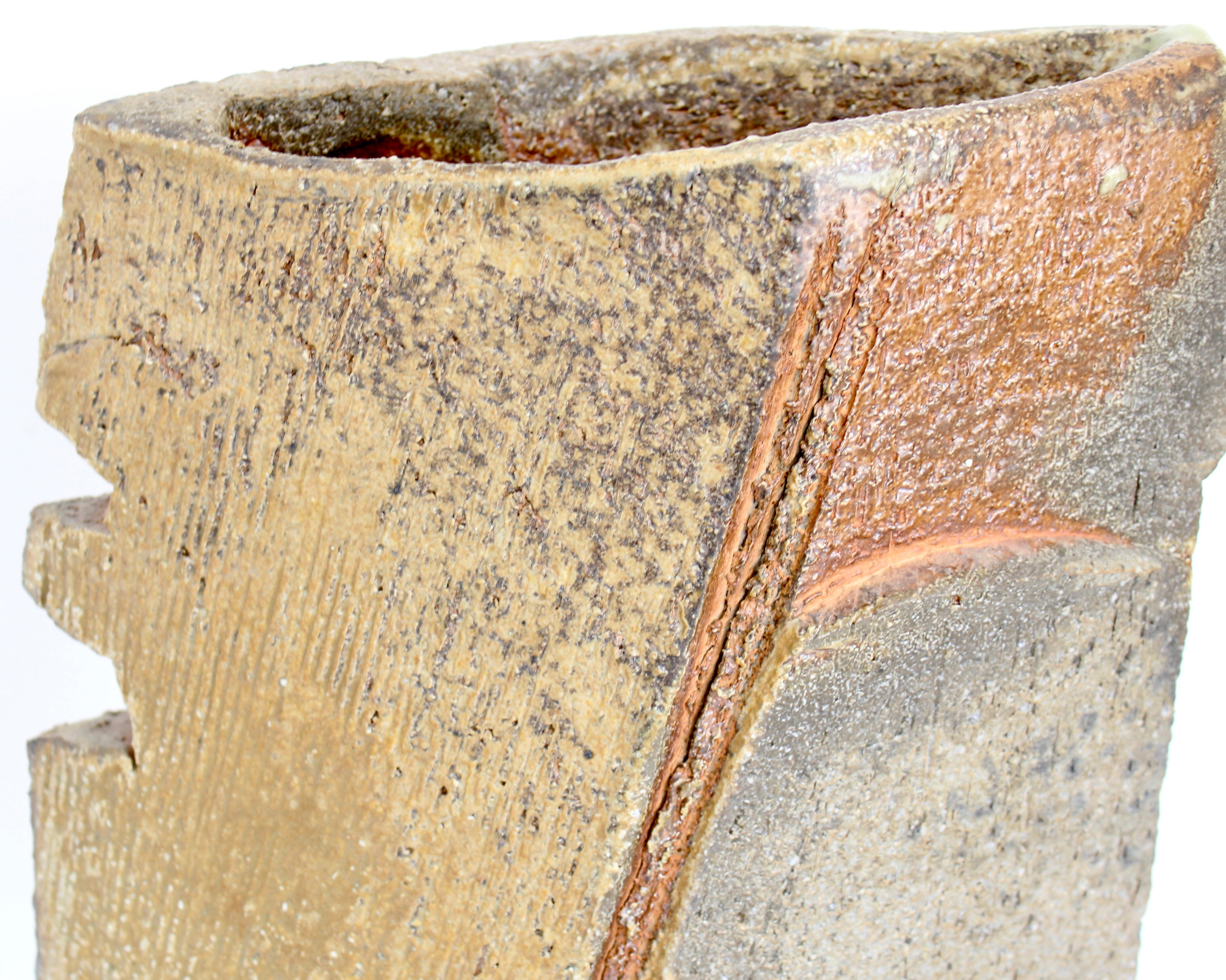 Eric Astoul Franc Keramik Holz gebrannt Vase La Borne Frankreich im Angebot 2