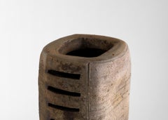 Eric Astoul, Grand cylindre ajouré, La Borne, Sculptural Vase, France, 2000