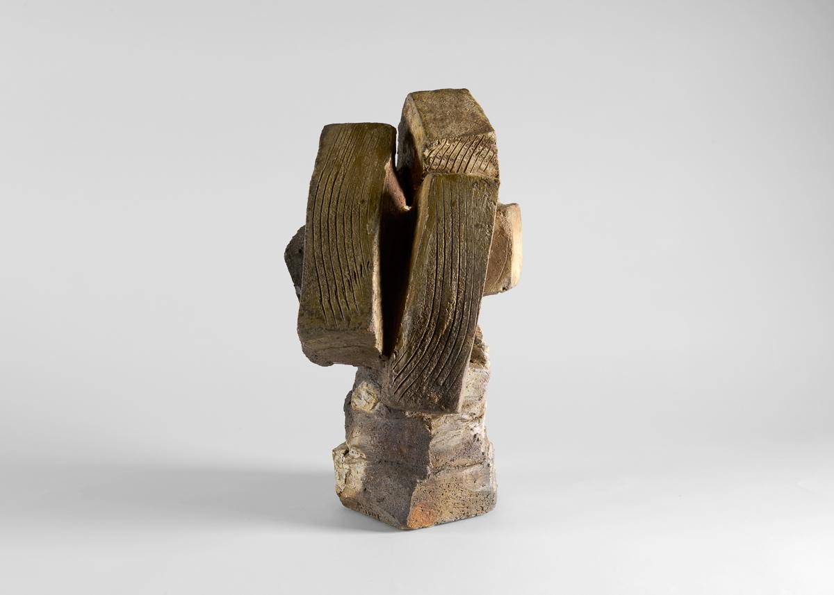 Eric Astoul, Skulptur, Steingut-Skulptur, La Borne, Frankreich, 2012 (Glasiert) im Angebot