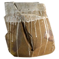 Eric Astoul, Vase Echancrés, La Borne, Sculptural Stoneware Vase, France, 2012