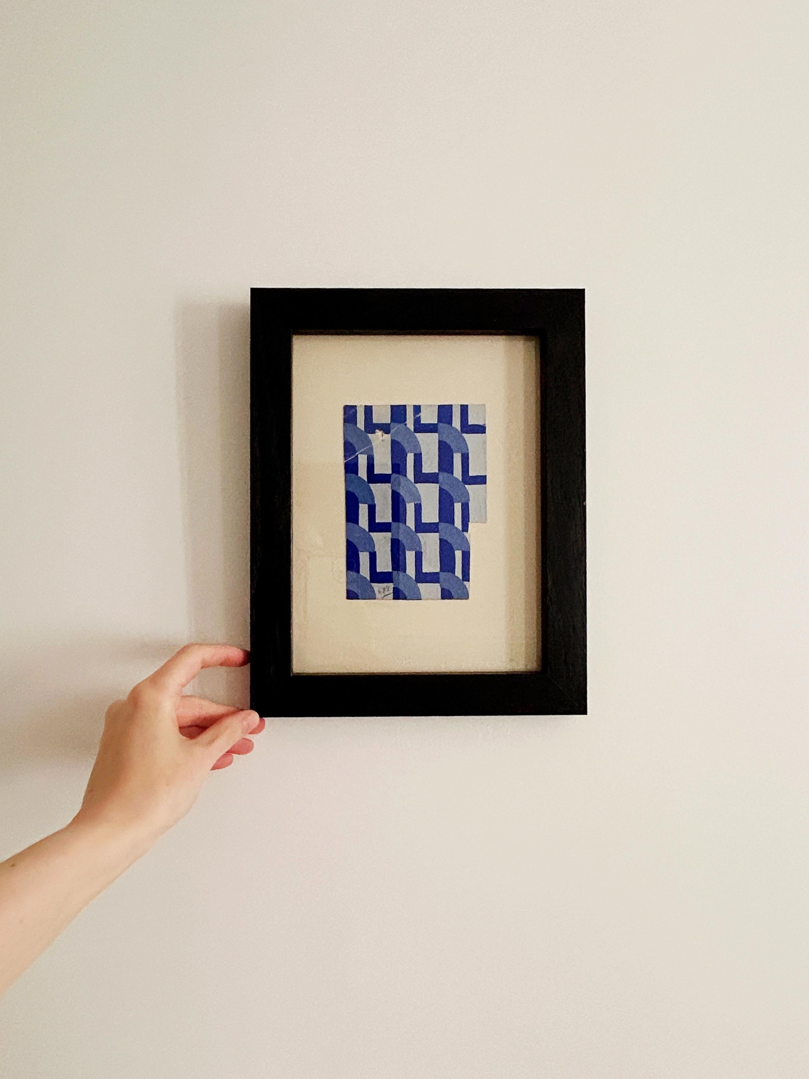 Eric BAGGE - Blu - progetto, 1928 circa, Gouache su cartoncino - Painting di Éric Bagge