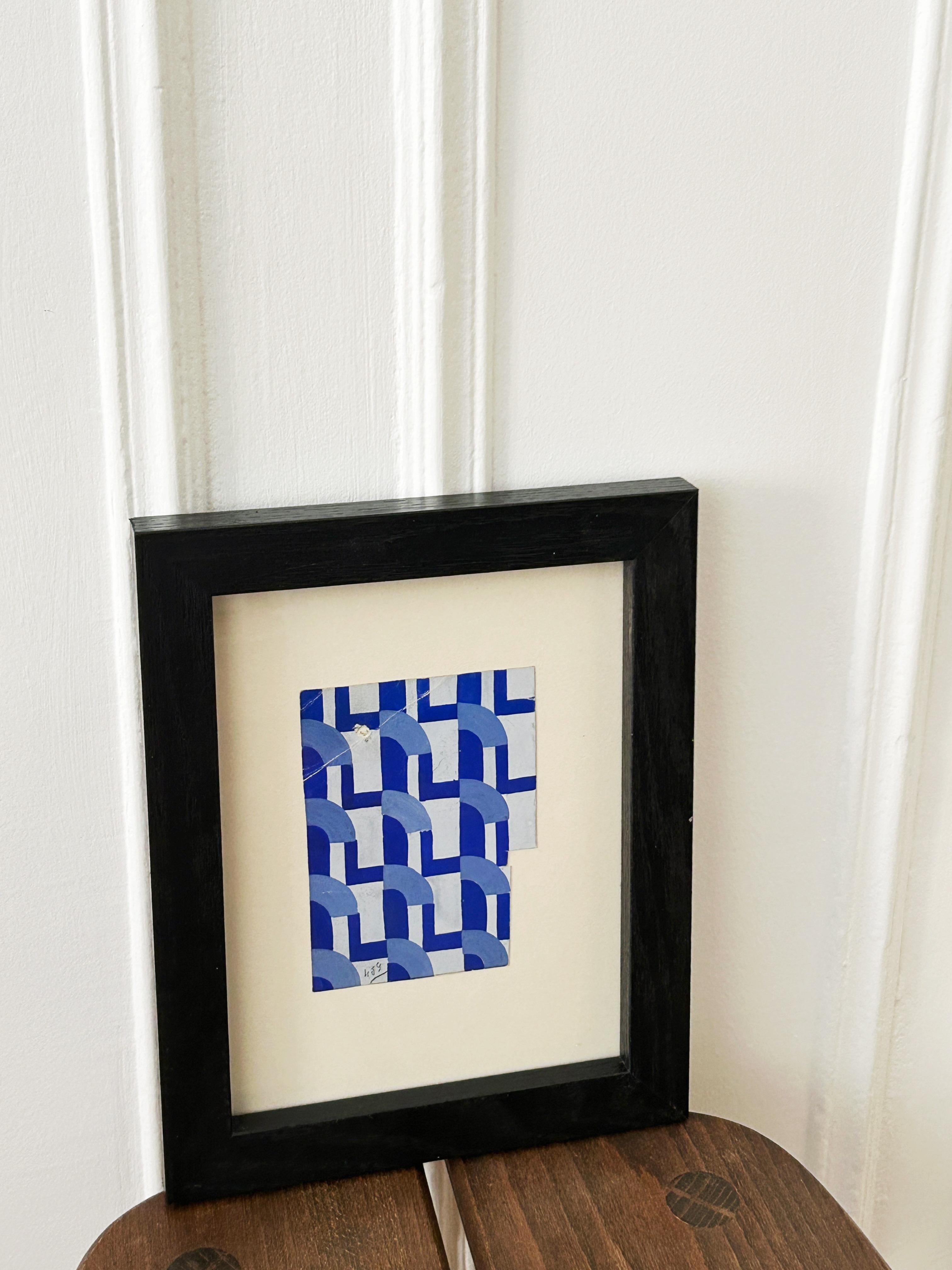 Eric BAGGE - Blu - progetto, 1928 circa, Gouache su cartoncino 1