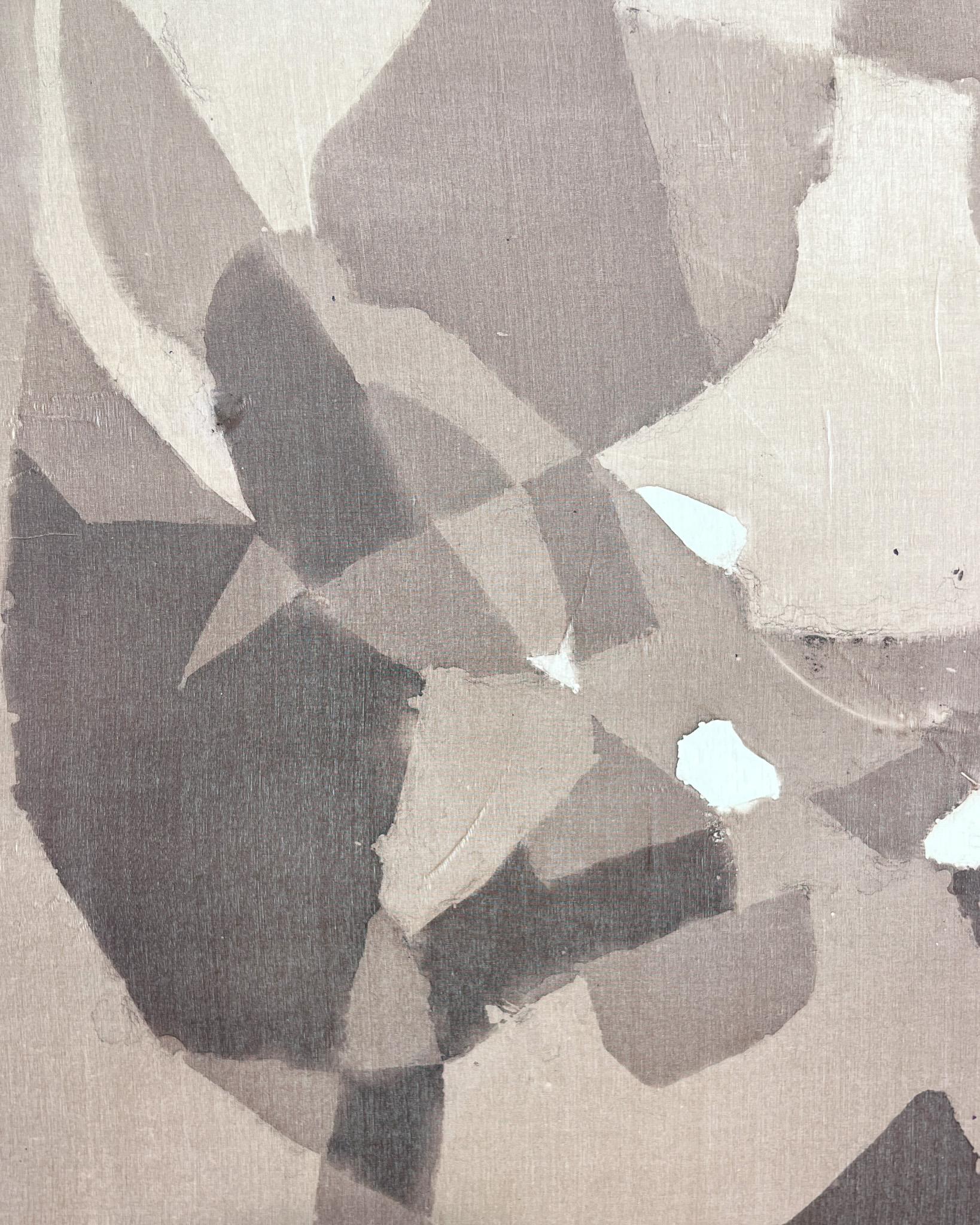 „Untitled No. 1005“ 2023 Tinte, Seide und Bienenwachs auf Tafel 60 x 48 Zoll. im Angebot 7