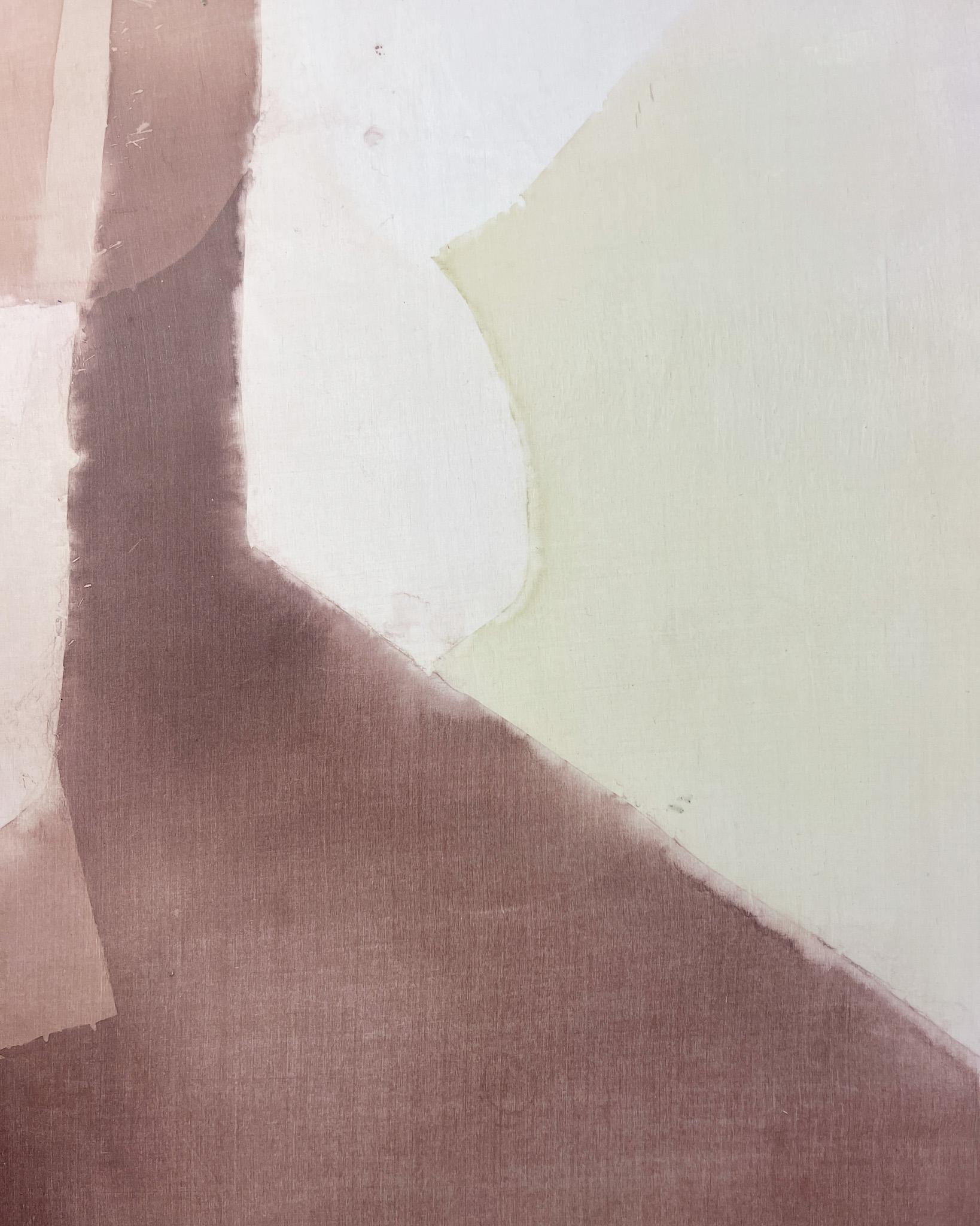 „Untitled No. 1005“ 2023 Tinte, Seide und Bienenwachs auf Tafel 60 x 48 Zoll. im Angebot 3