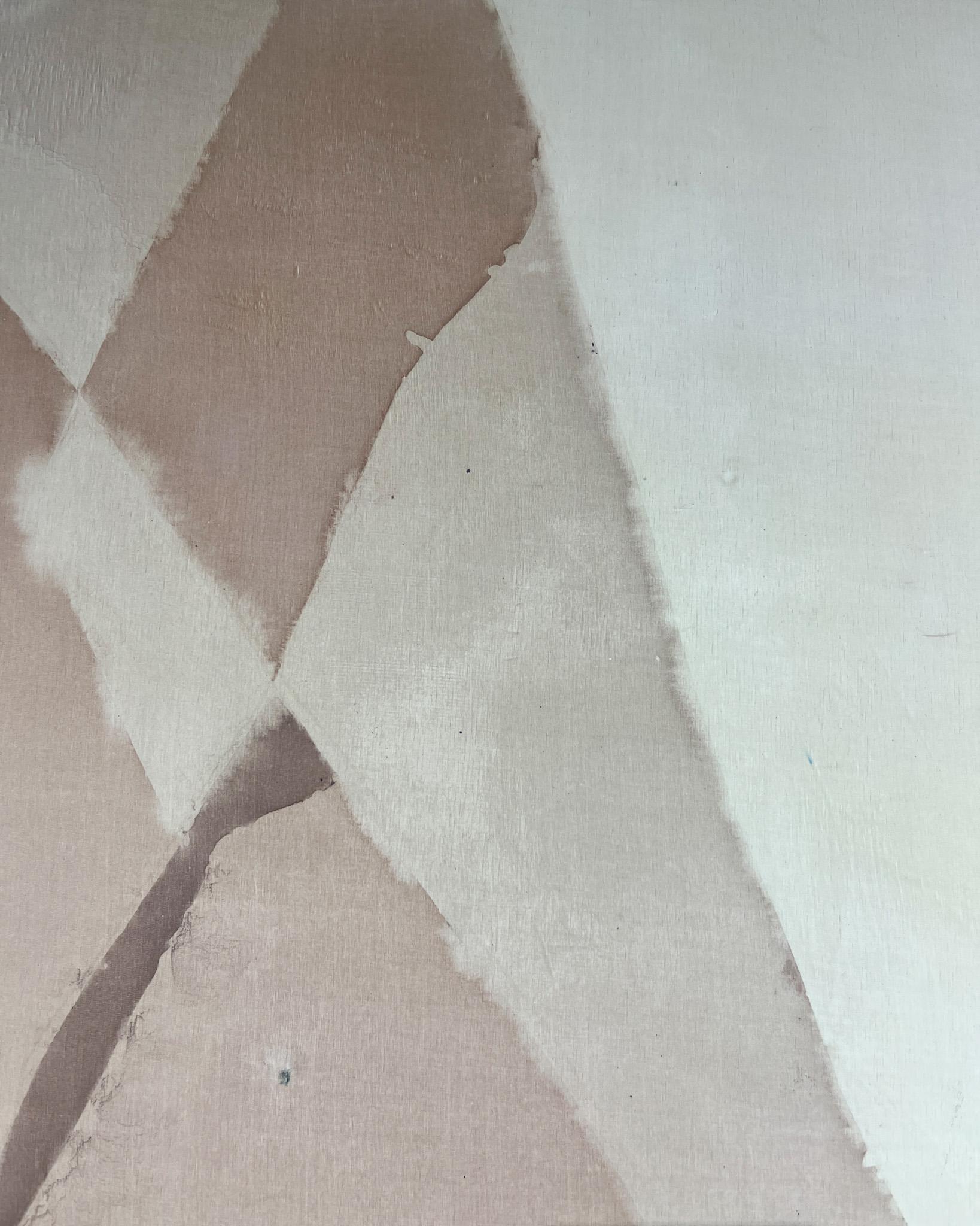 „Untitled No. 1005“ 2023 Tinte, Seide und Bienenwachs auf Tafel 60 x 48 Zoll. im Angebot 4