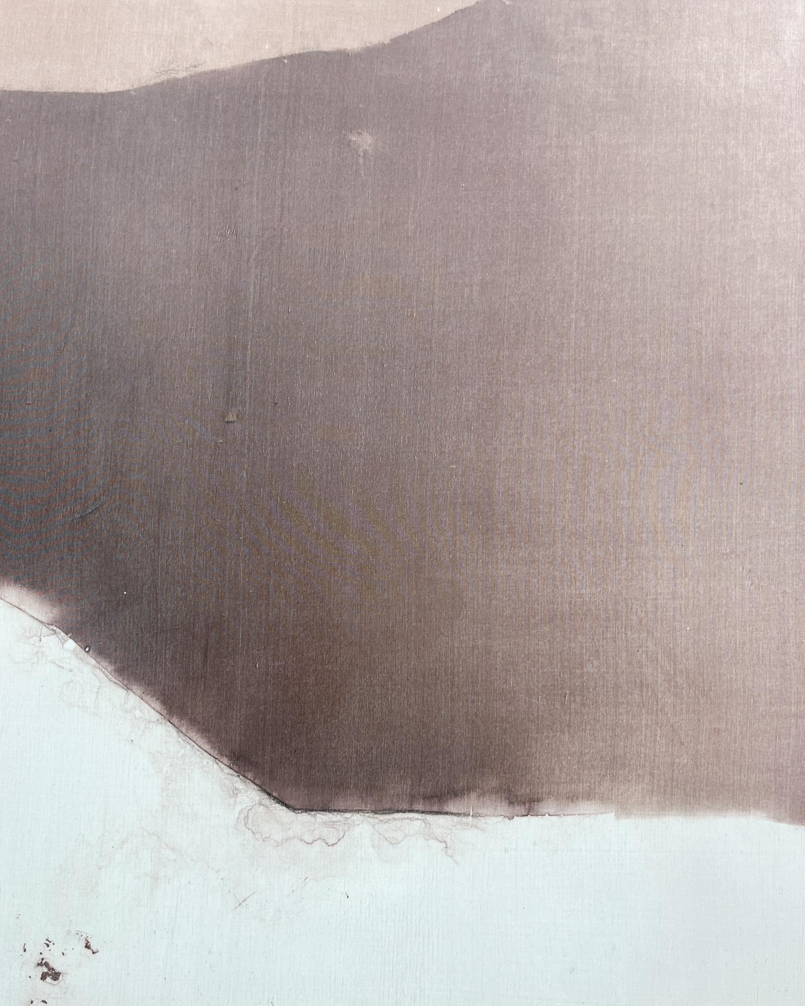 „Untitled No. 1005“ 2023 Tinte, Seide und Bienenwachs auf Tafel 60 x 48 Zoll. im Angebot 5