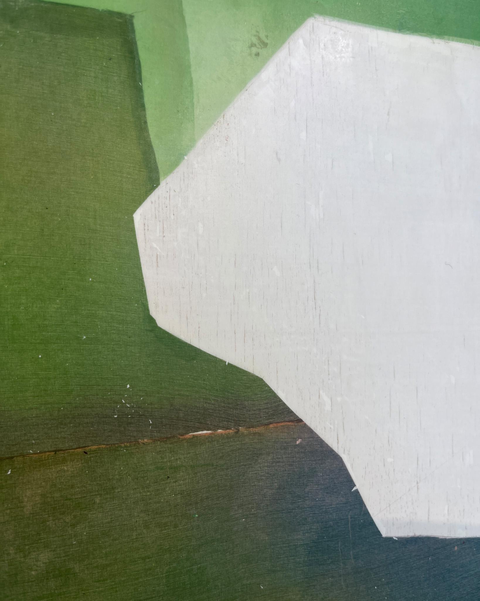 „Untitled No. 1036“ 2025 Tinte, Seide und Bienenwachs auf Tafel 59 x 47 Zoll. im Angebot 4