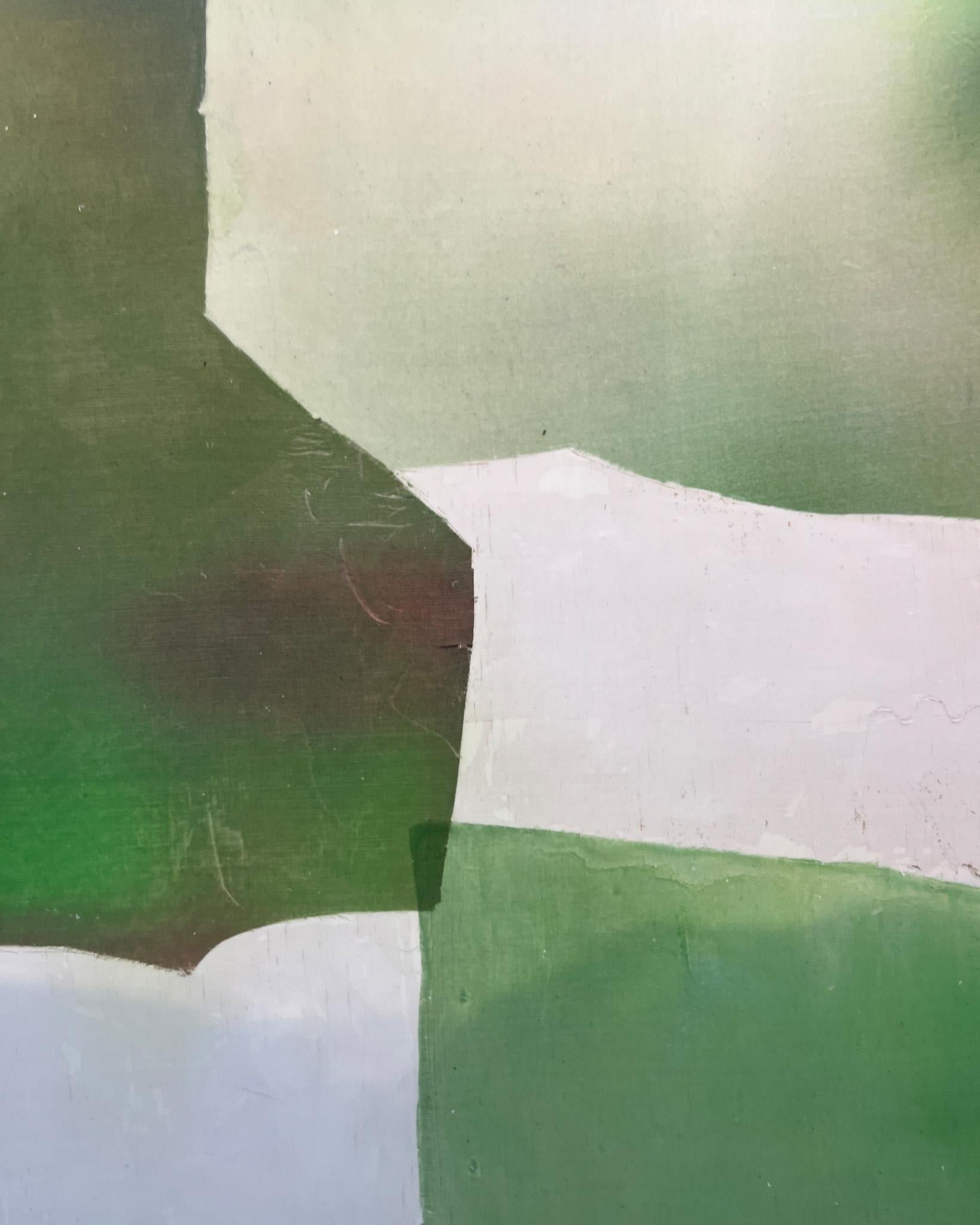 „Untitled No. 1036“ 2025 Tinte, Seide und Bienenwachs auf Tafel 59 x 47 Zoll. im Angebot 6
