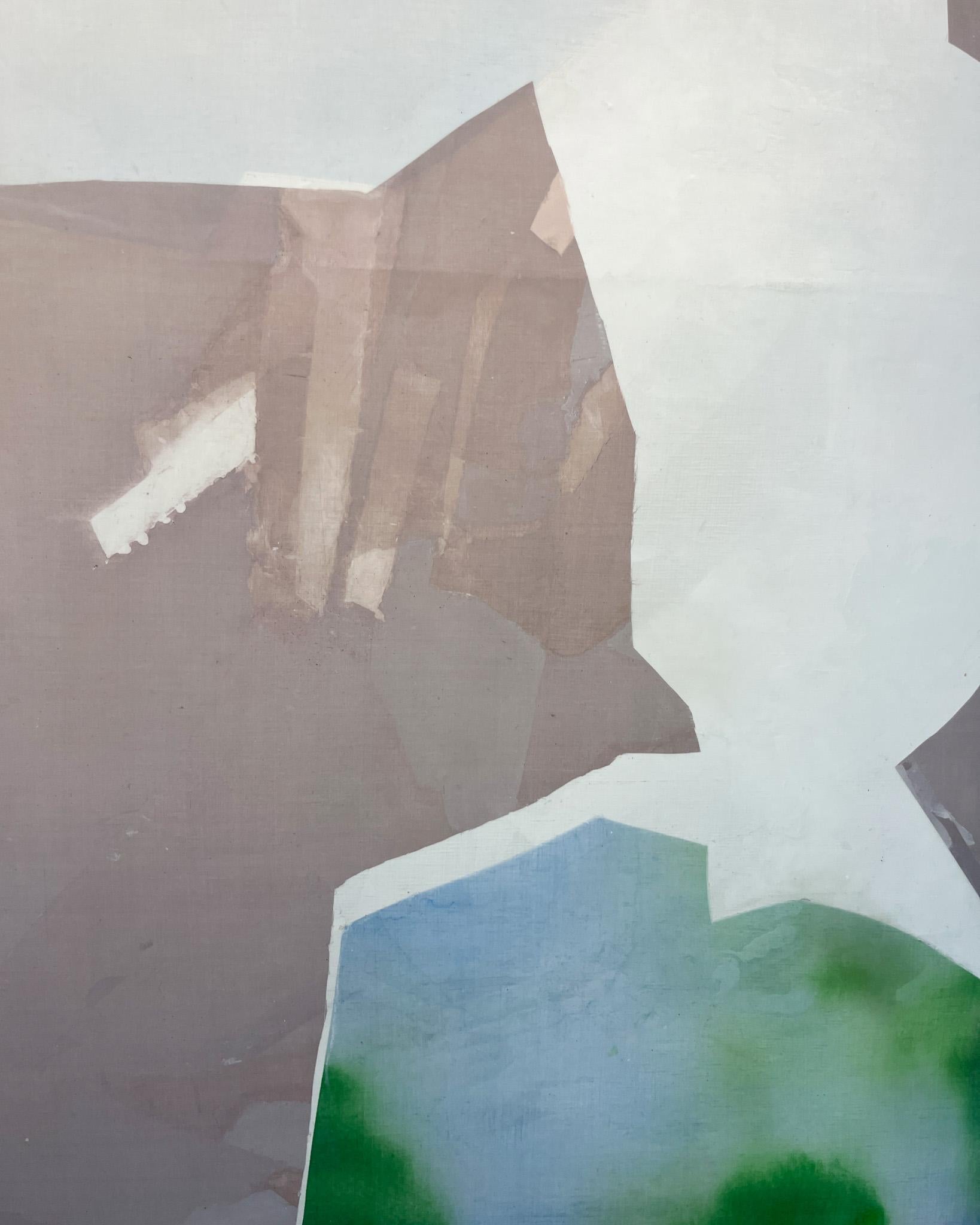 „Untitled No. 1064“ 2025 Tinte, Seide und Bienenwachs auf Tafel 72 x 48 Zoll. im Angebot 1