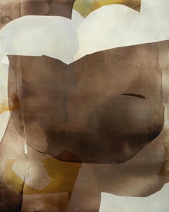 Eric Blum "Untitled no. 880" Ink, Silk, and Beeswax on Panel