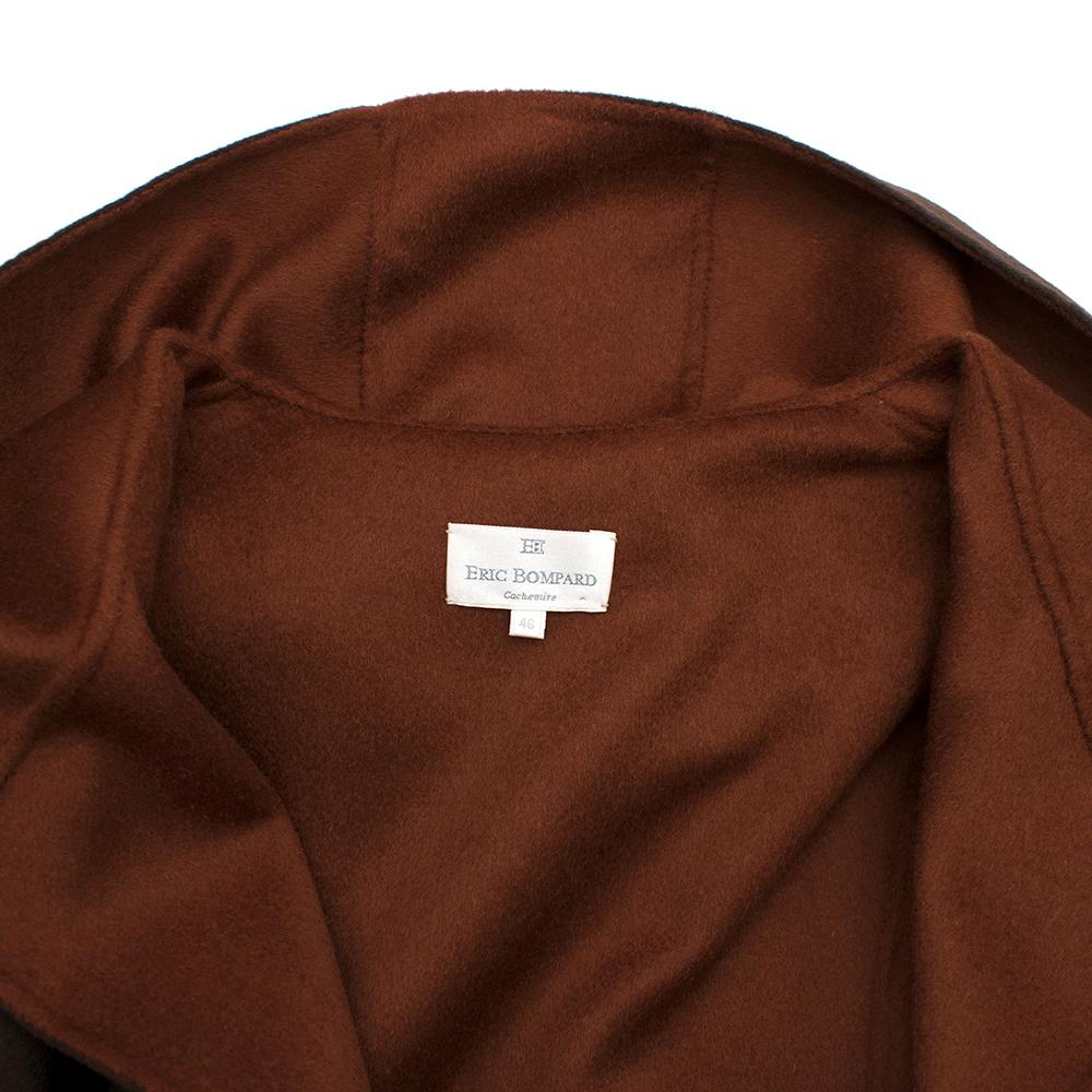 Eric Bompard Brown Cashmere Coat 46 IT In Excellent Condition In London, GB