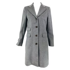 Eric Bompard Cappotto monopetto in cashmere grigio pallido