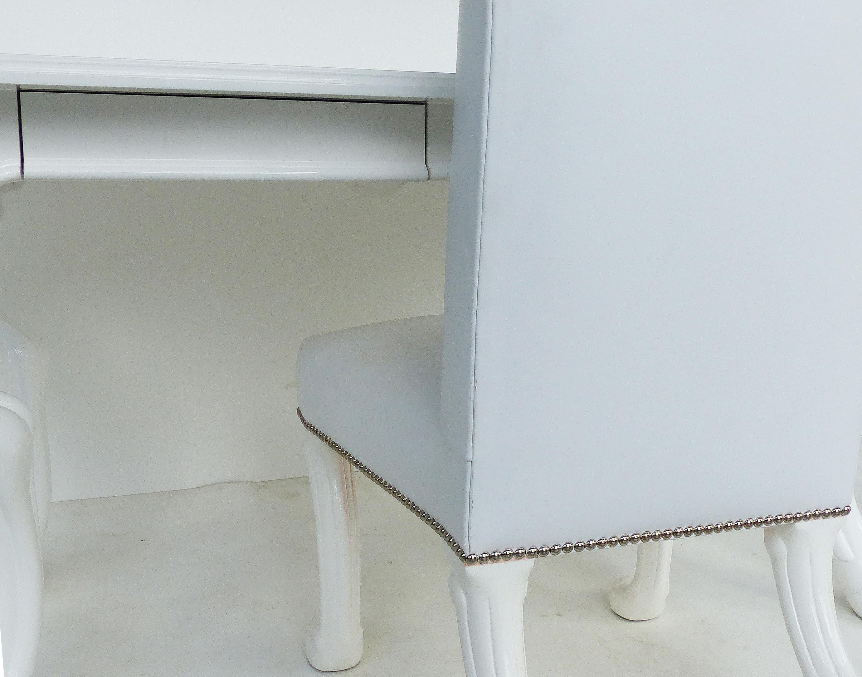 Escritorio y Silla Eric Brand Lacados en Blanco Modelo 