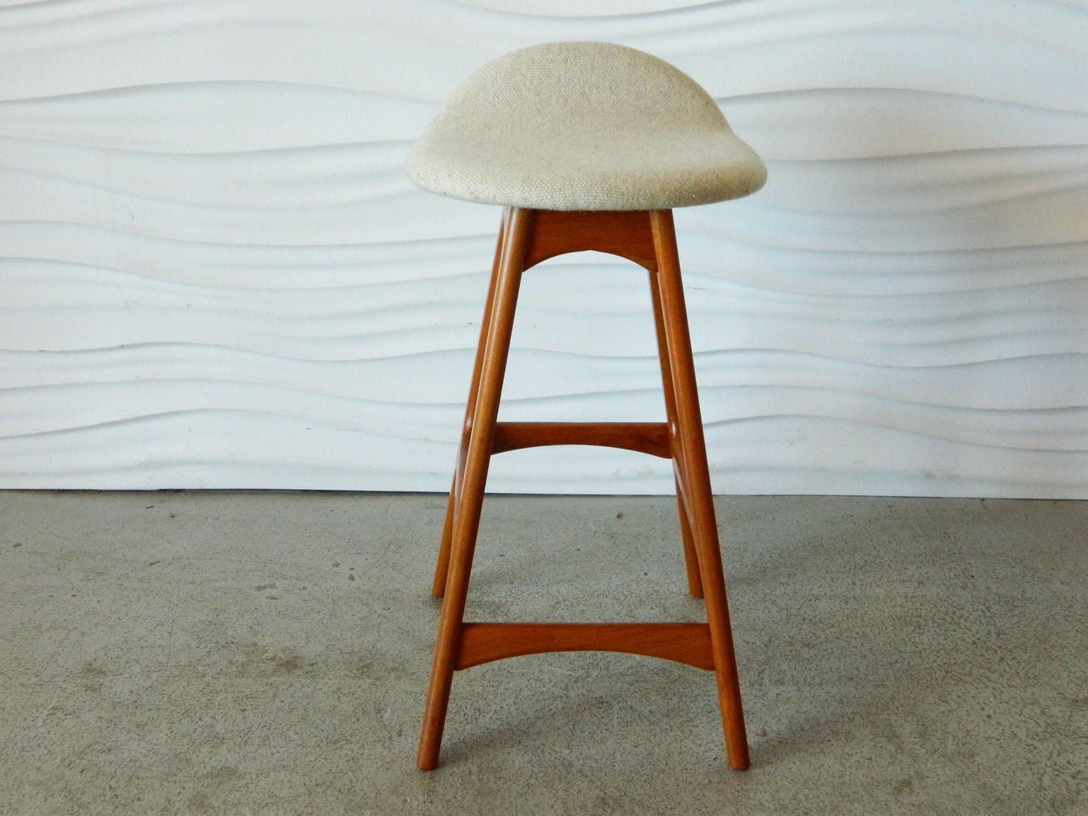 Danish Eric Buck Teak Stool For Sale