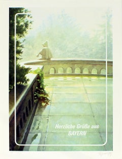 Vintage "Herzliche Grüße aus Bayern" serigraph by Eric Bulatov from "Kinderstern" 
