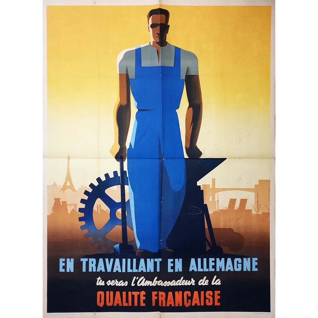 Eric Castel 1943 Original French Propaganda Poster From WWII Eric Castel 1943 Original French Propaganda Poster From WWII