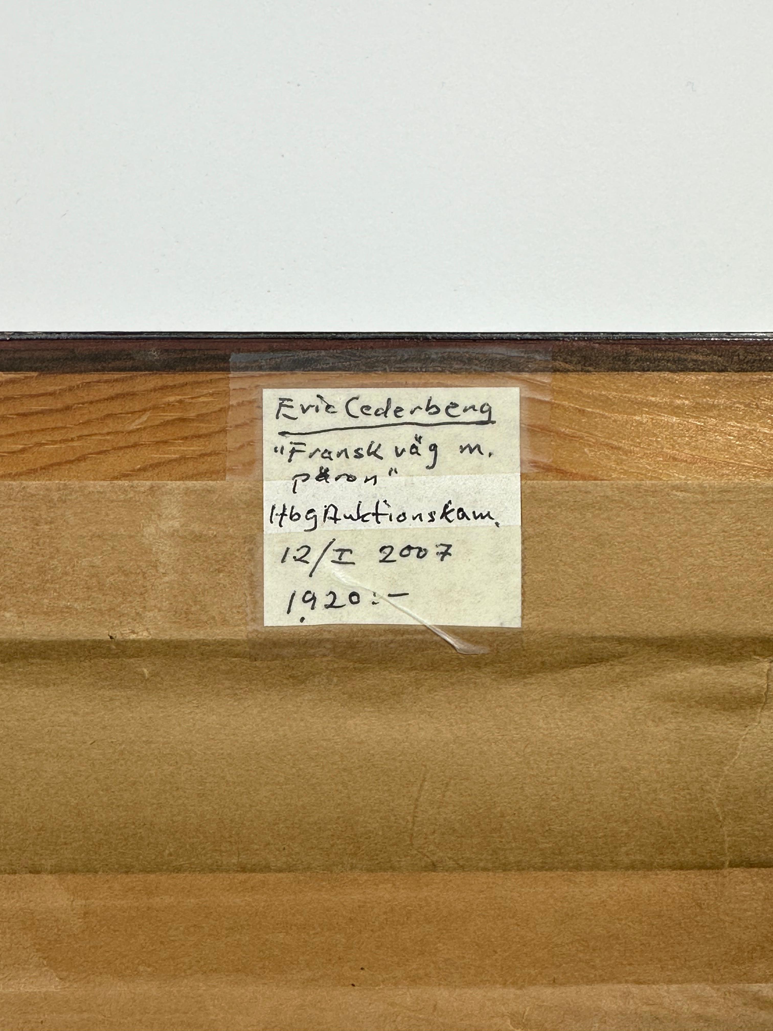 Natura morta originale d'epoca dell'artista svedese Eric Cederberg (1897-1984). Firmato E Cederberg in alto a destra. In eccellenti condizioni originali e presentato in una cornice in legno dorato con pannelli beige in buone condizioni. Quadro
