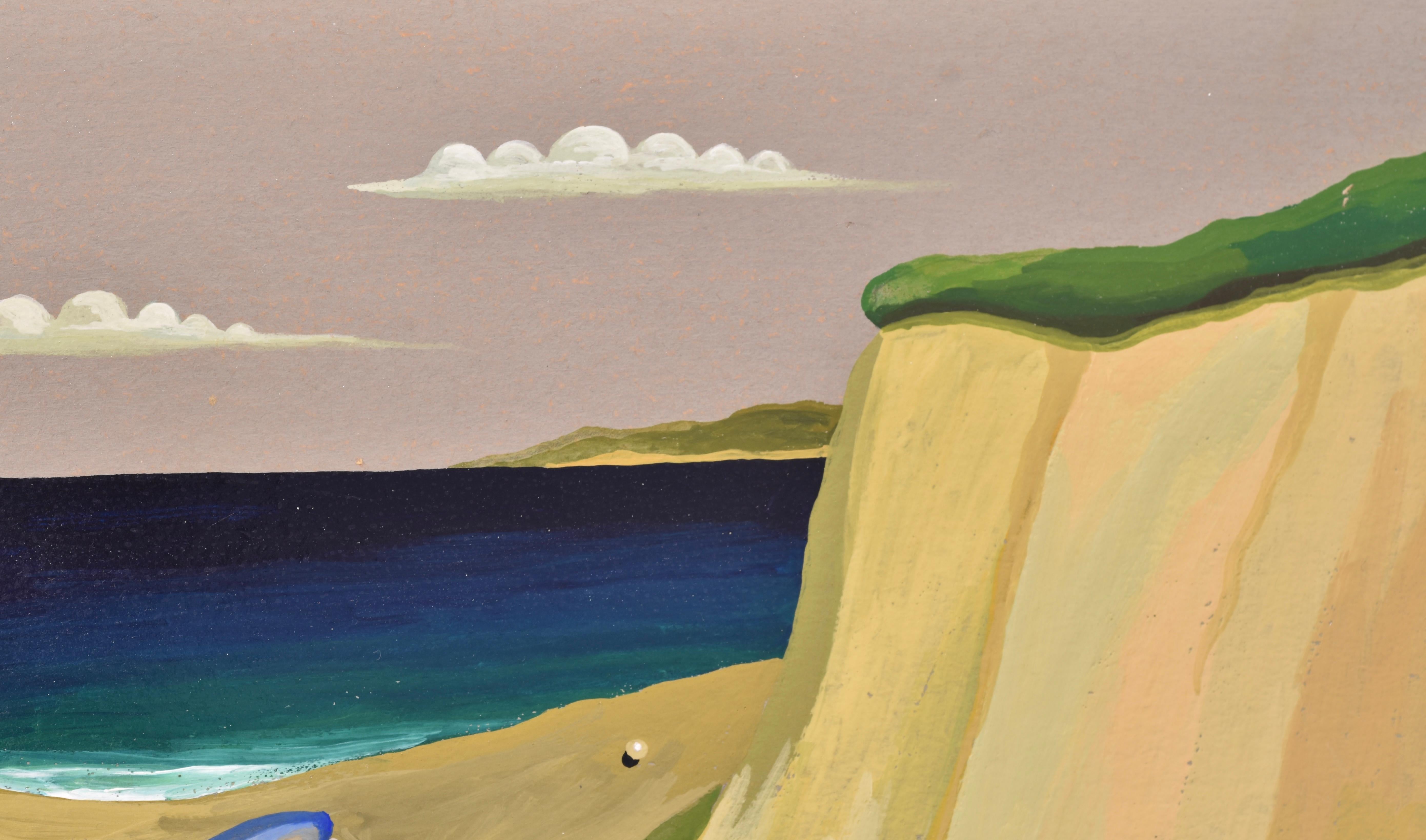 Beach with pearls, Eric Cederberg, Oil on panel, Nordic Surrealism, 1950 c. For Sale 3