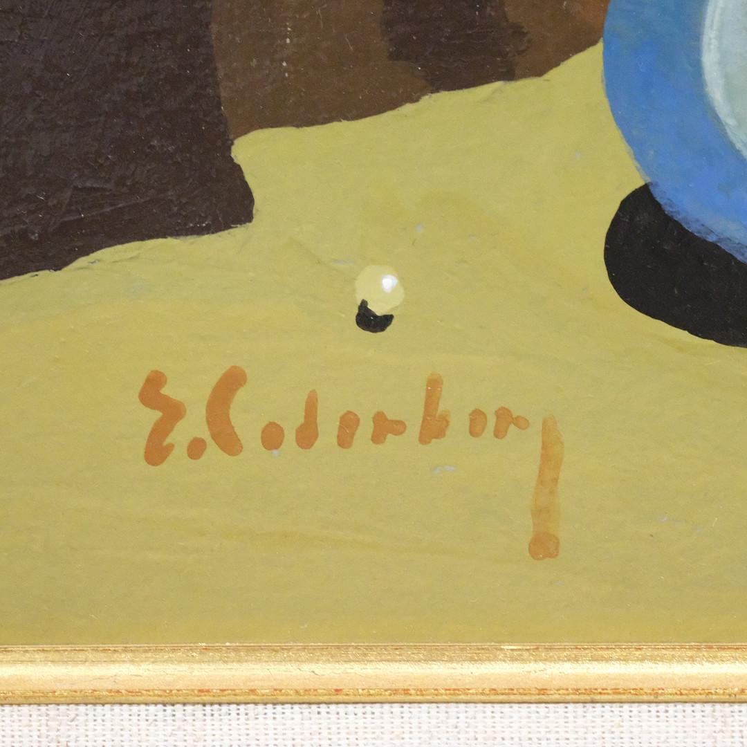 Beach with pearls, Eric Cederberg, Oil on panel, Nordic Surrealism, 1950 c. For Sale 4