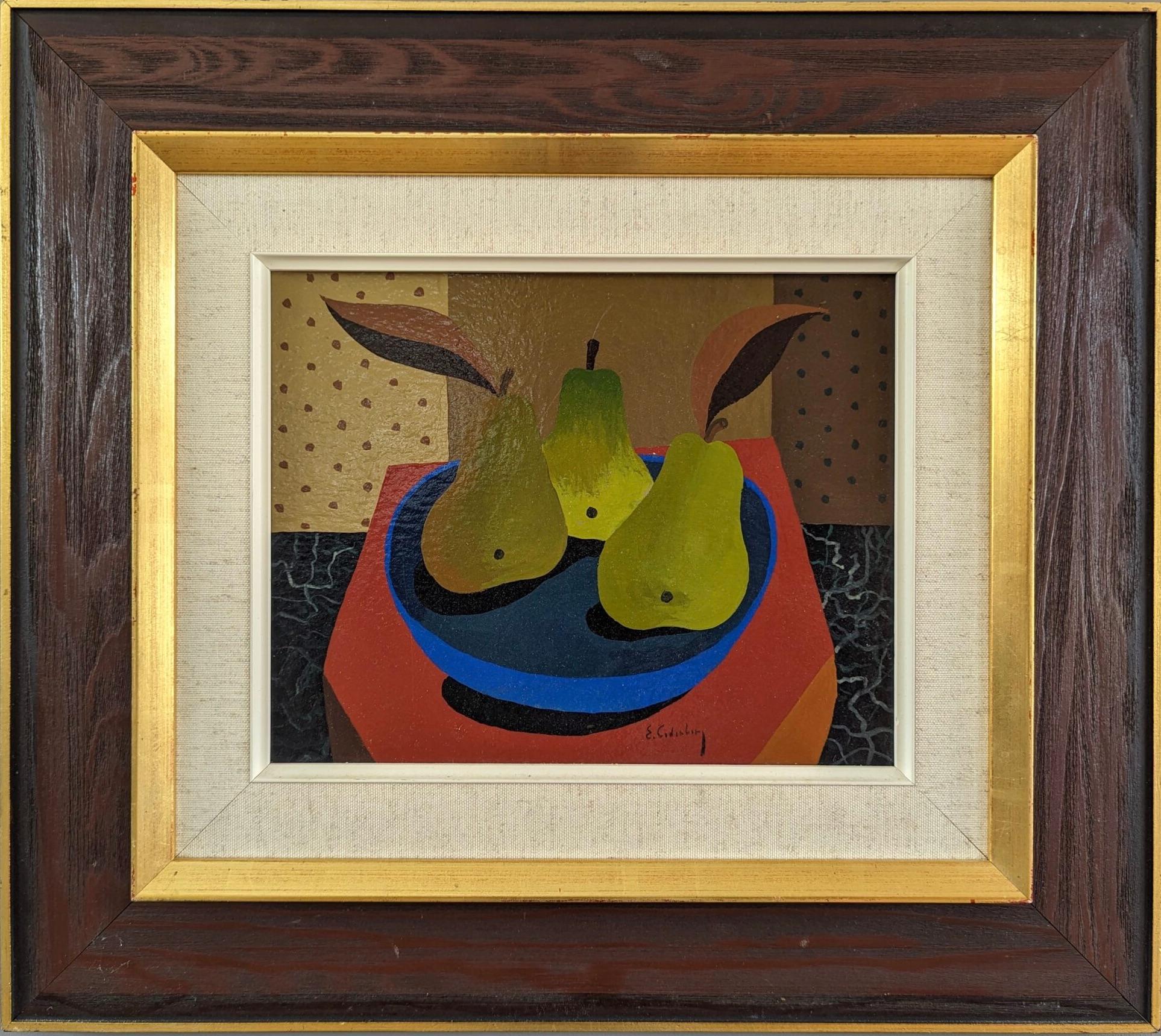 PEARS IN A BOWL
Tempera on Board
41 x 46 cm (including frame)

A brilliantly executed mid-century still life painting in tempera, painted by the established Swedish artist Eric Cederberg (1897-1984), whose artworks have been represented in several