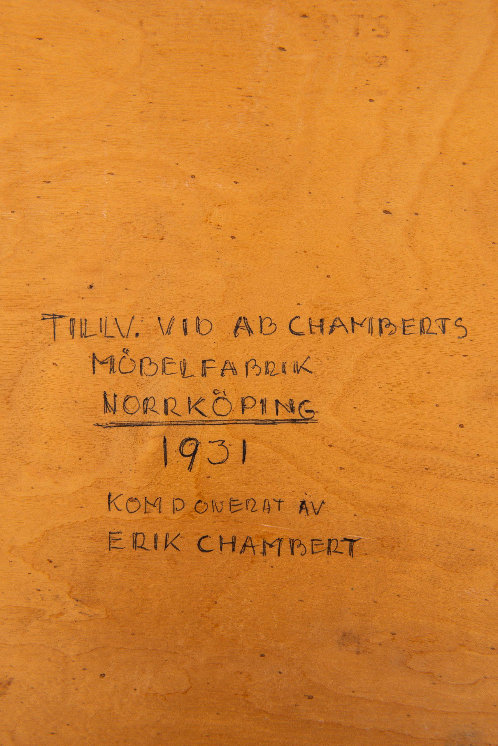 Eric Chambert Tabletttisch von AB Chamberts Mbelfabrik in Norrkping, Schweden im Angebot 2