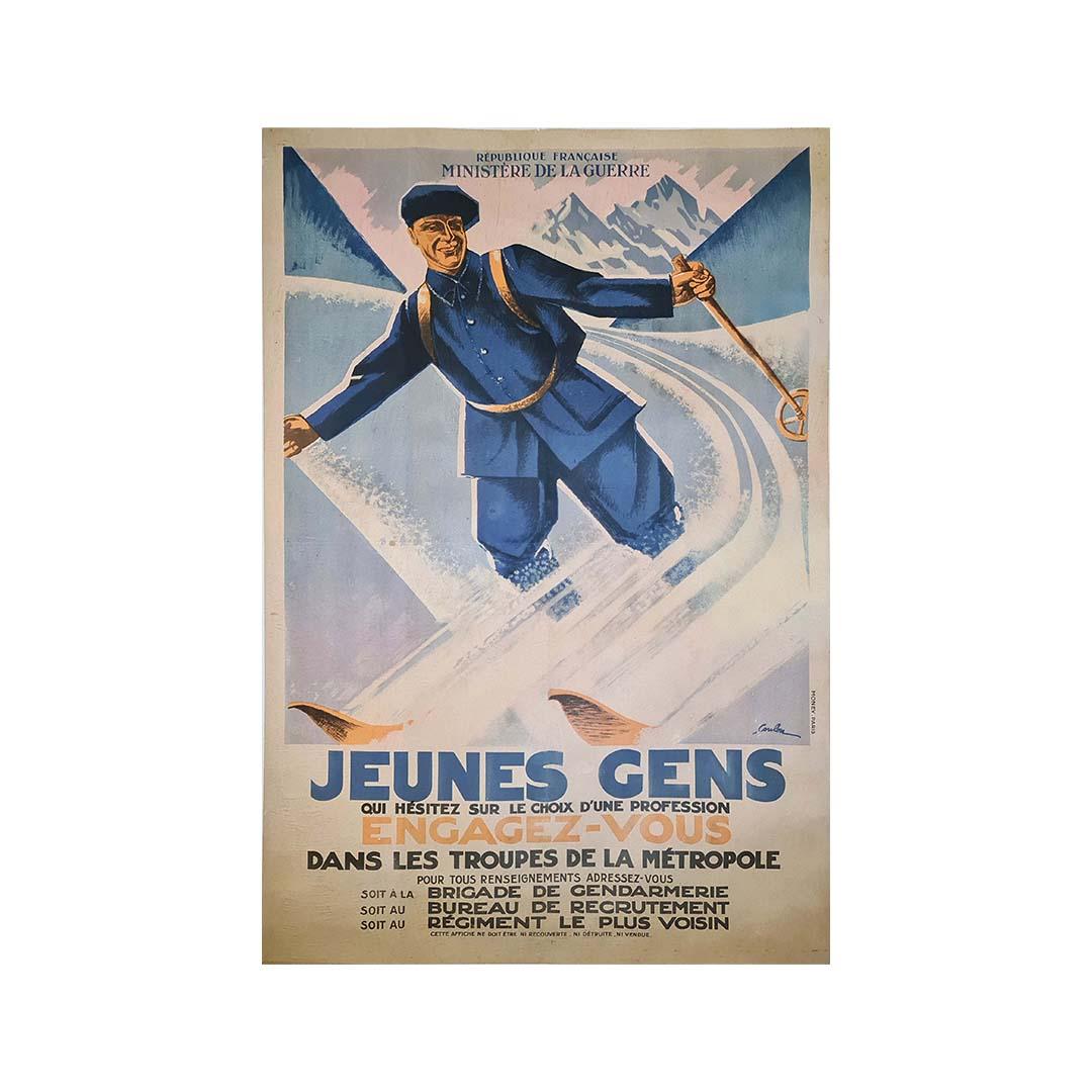 Original poster - Jeunes Gens, Engagez-vous dans les Troupes de la Métropole For Sale 1