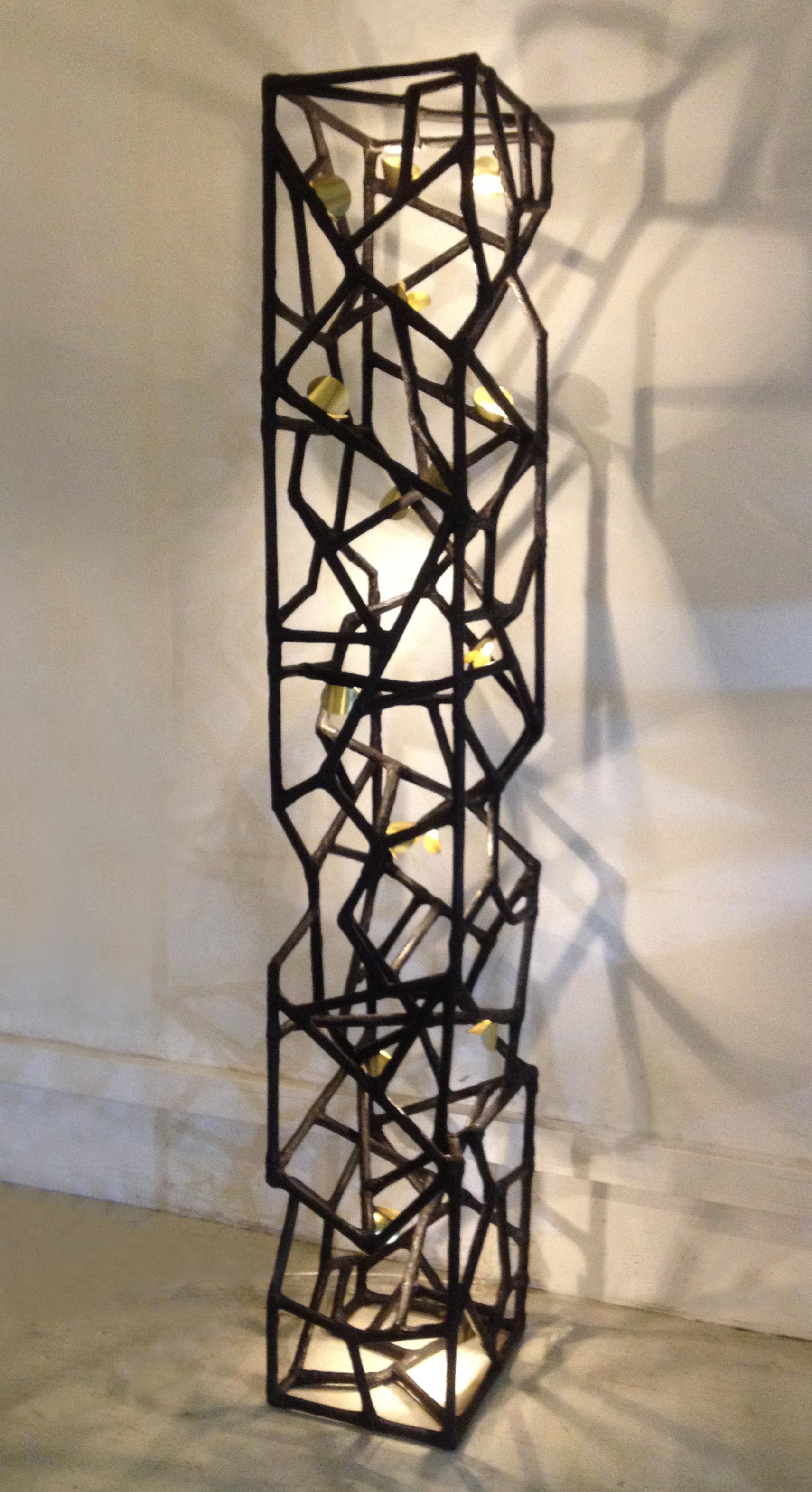 Sculpture César Two One of a Kind Made in France - White Abstract Sculpture by Eric de Dormael