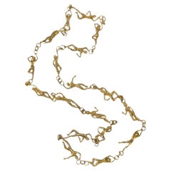 Eric de Kolb 1970s Yellow Gold Erotic Figures Necklace