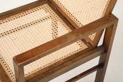 Poltrona in vimini di Eric Dieckmann, Università di Architettura di Weimar, 1930, con marchio impresso