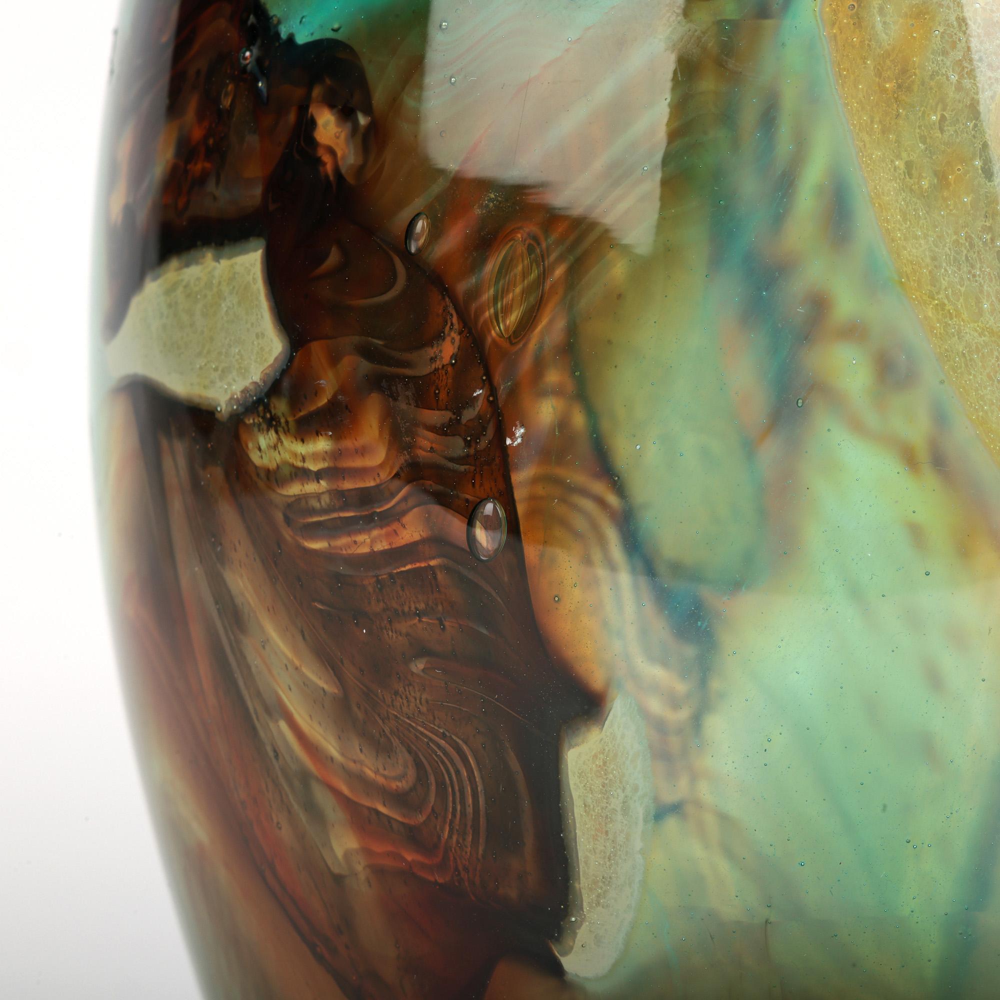 Eric Dobson and Michael Harris for Mdina Studio Glass Tiger Vase 6