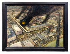 Ohio State Penitentiary Fire of 1930, Art of Disasters Series, Original Oil