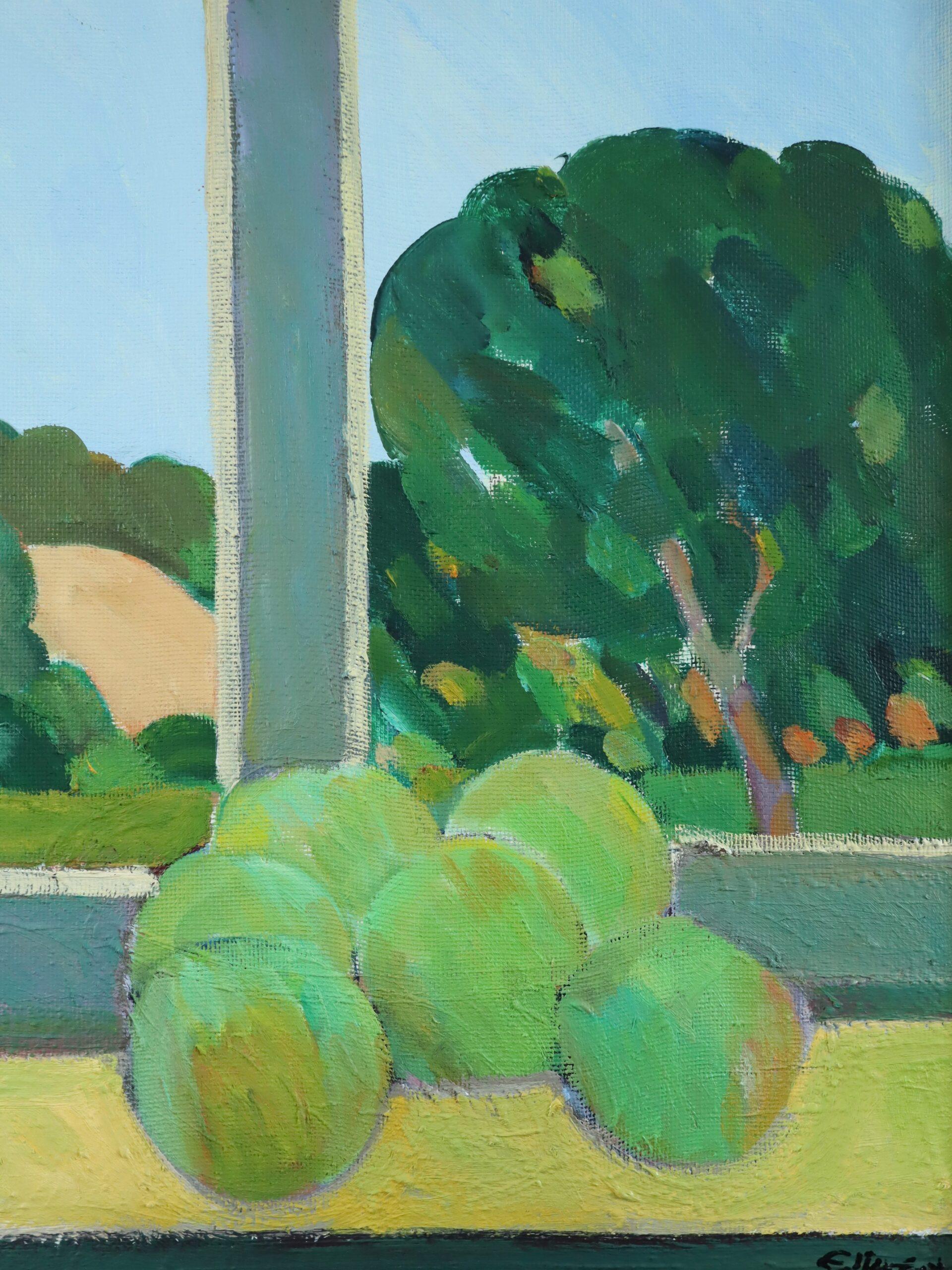 Pittura ad olio originale di una natura morta del Medioevo moderno e d'epoca - Interno e vista in vendita 5