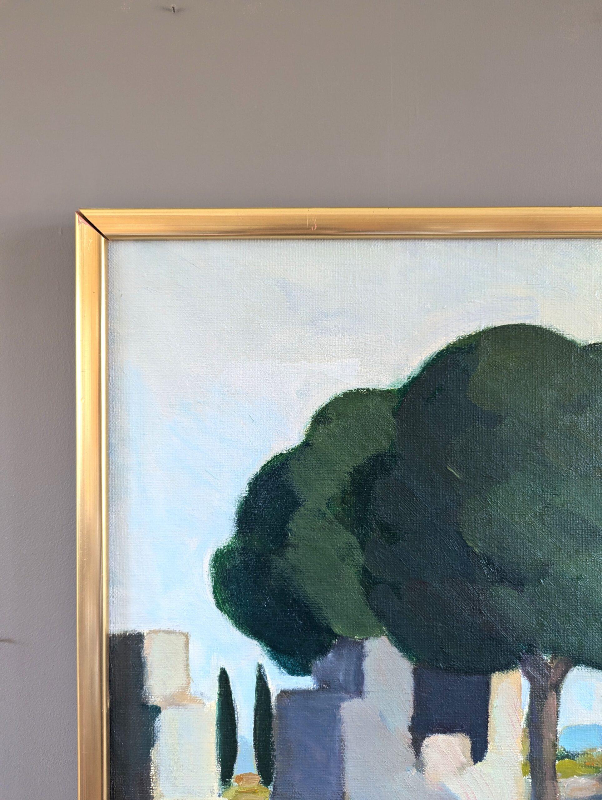 Pintura al óleo original sueca vintage de mediados de siglo sobre un paisaje - Via Appia en venta 1