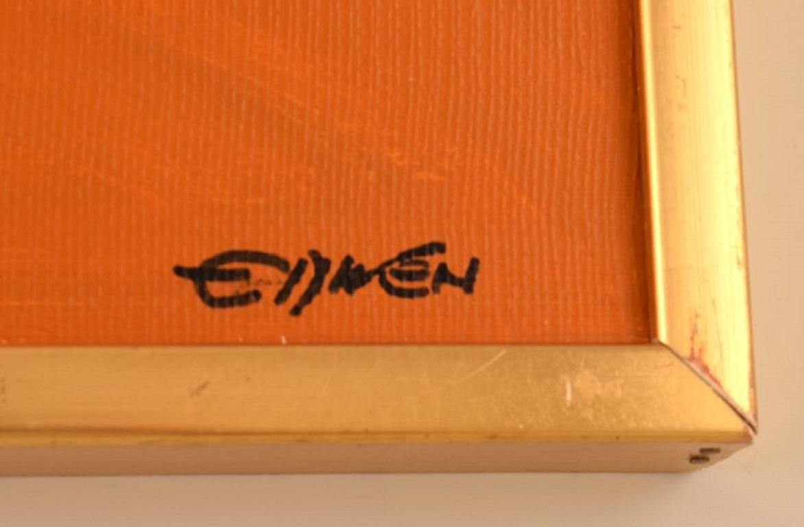 Mid-20th Century Eric Elfwén (1921-2008), Sweden, Oil on Board, Bullfighter, 1960/70's For Sale