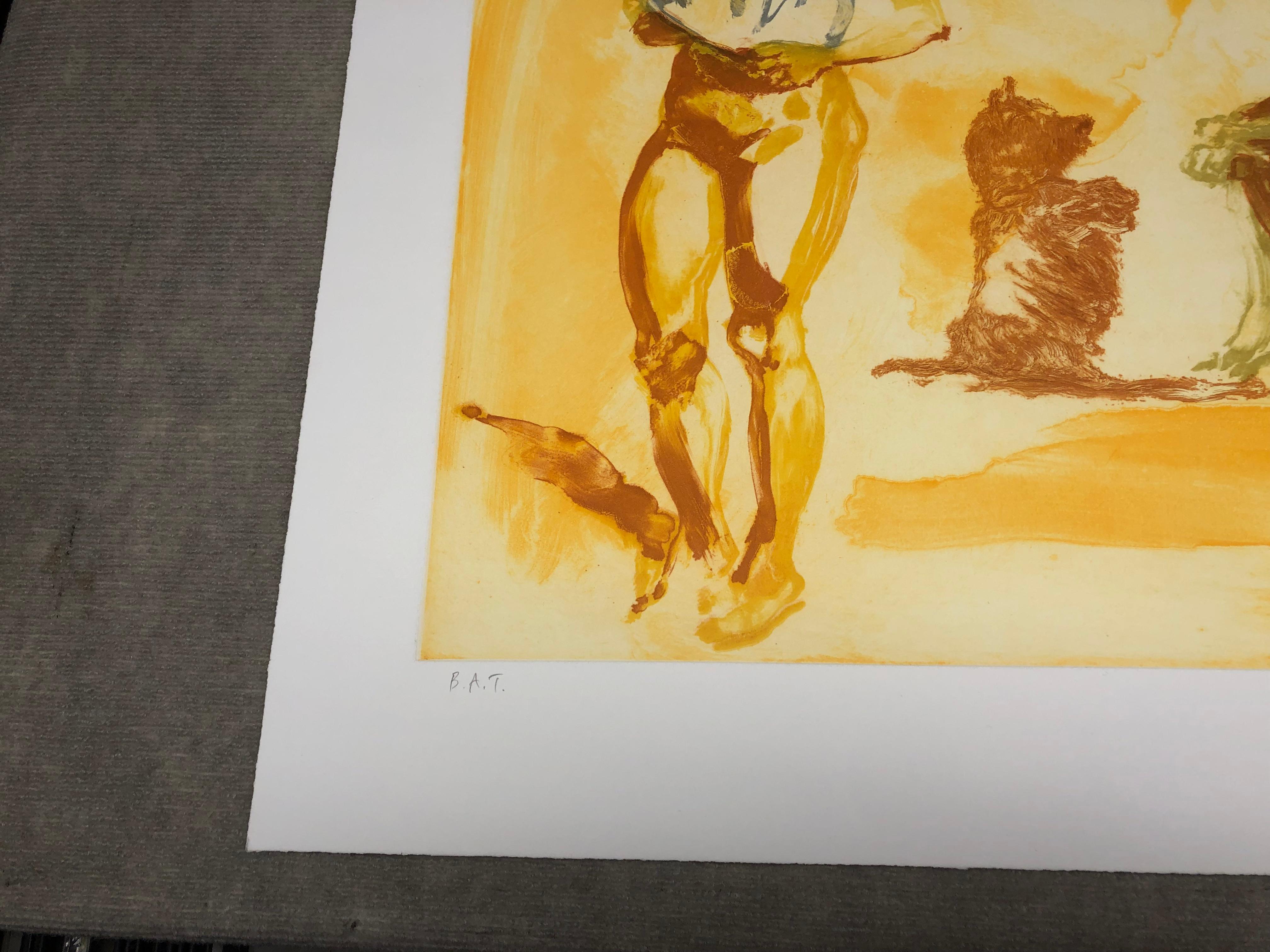 Eric Fischl-Beach Scene with Poodle-Hand-Signed For Sale 8