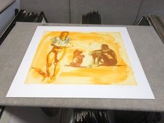 Eric Fischl - Scène de plage avec canard signée à la main, édition limitée