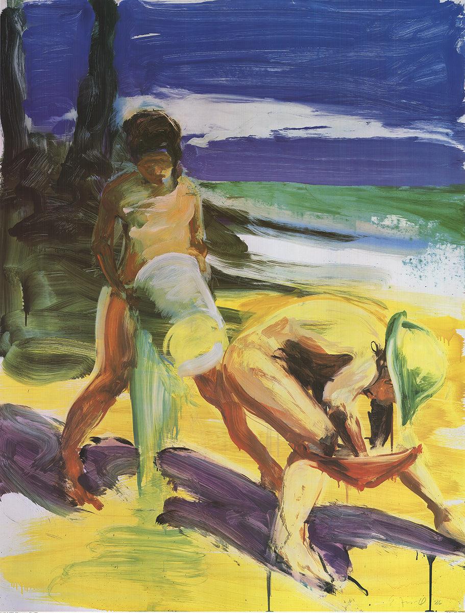Fischl-Beach Scene with Kids-First Edition For Sale 1